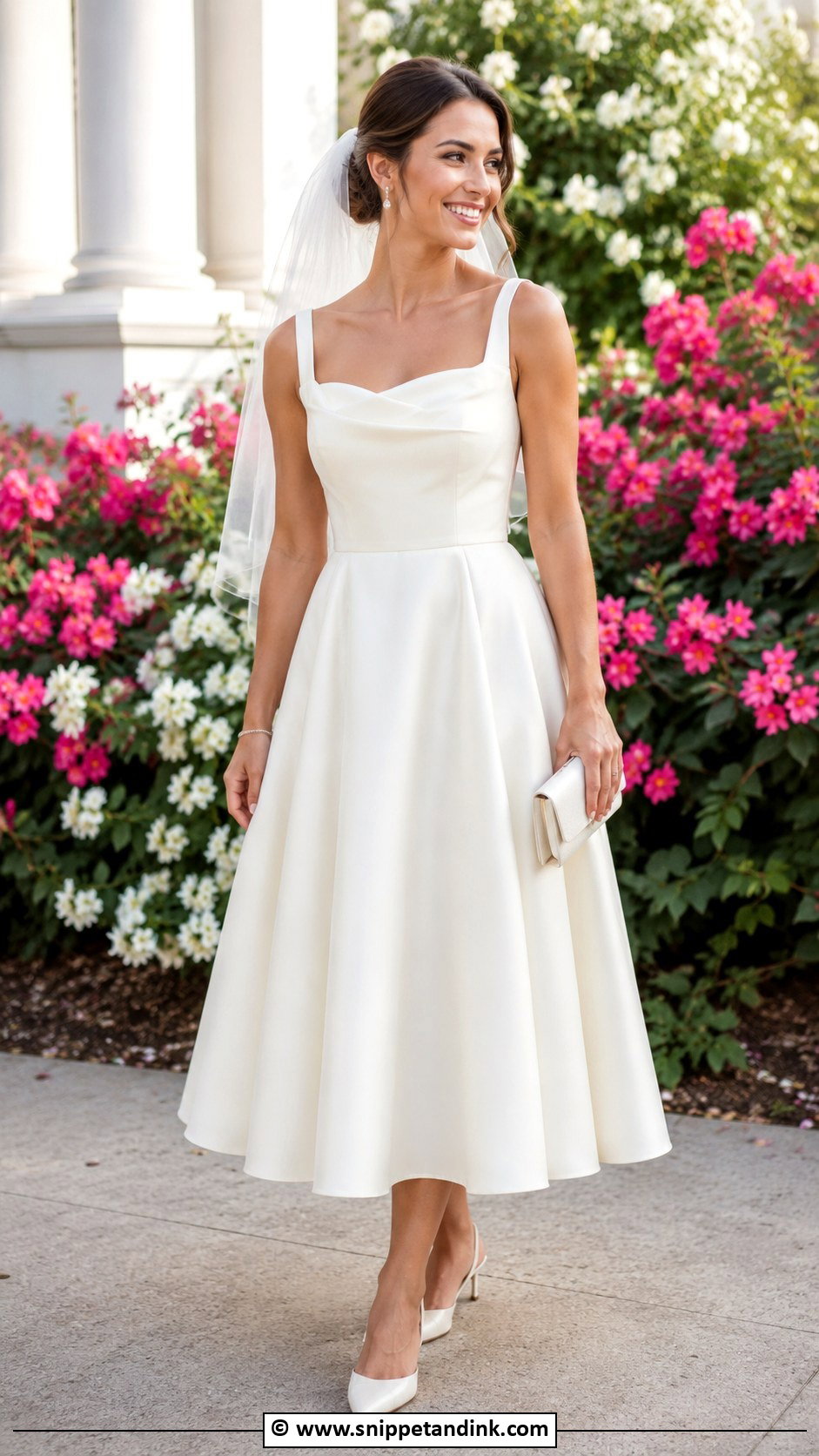 Casual Bridal Tea Length Dress Outfit - Snippet and Ink - 25 Casual Bridal Outfit Ideas