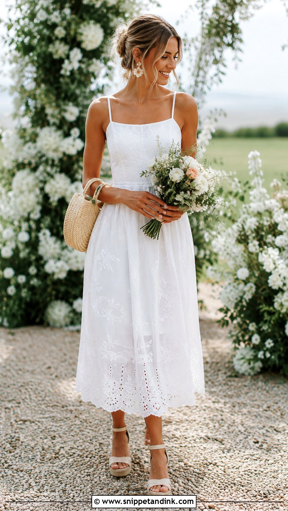 Casual Bride Cotton Sundress And Espadrilles Outfit - Snippet and Ink - 20 Casual Bride Outfits
