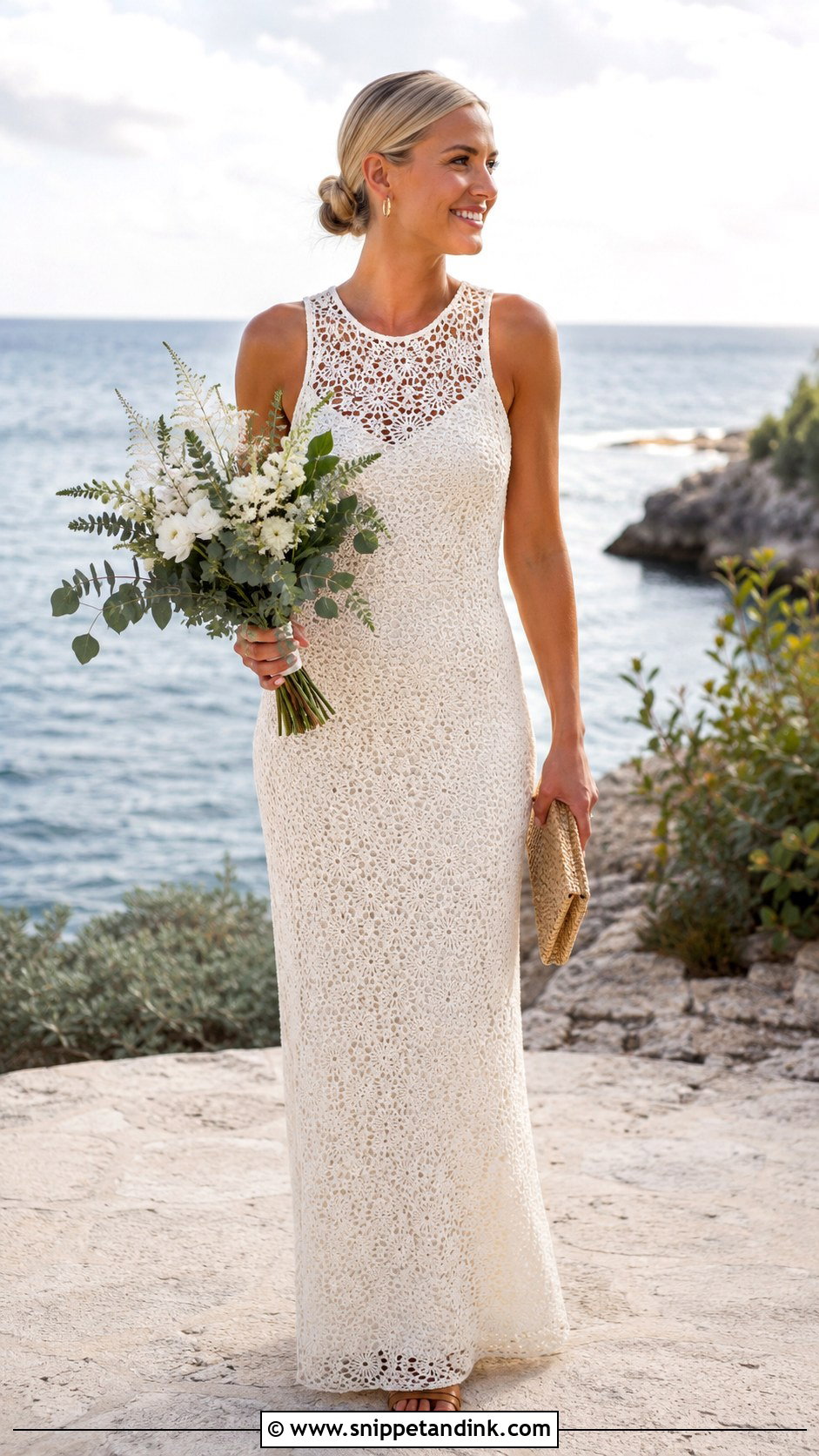 Casual Bride Crochet Maxi Dress - Snippet and Ink - 20 Casual Bride Dress Ideas