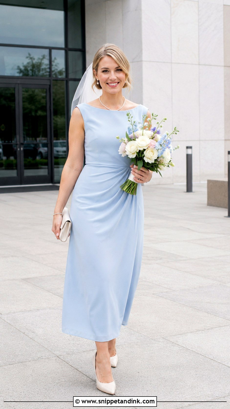 Casual Bride Pastel Midi Dress - Snippet and Ink - 20 Casual Bride Dress Ideas