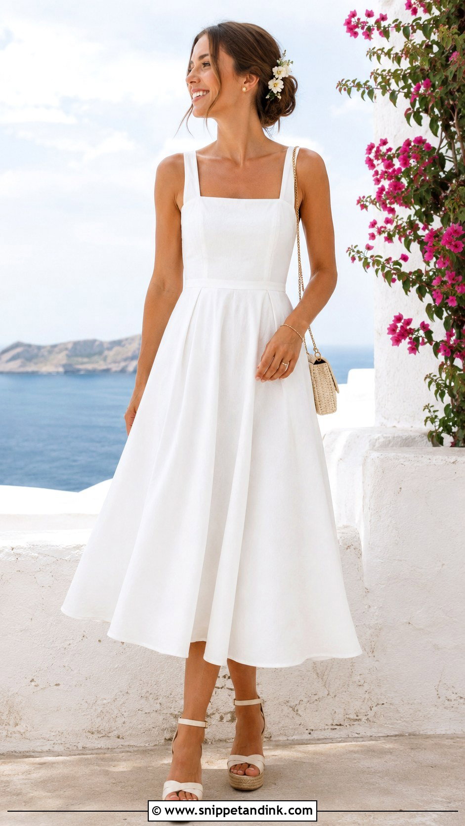 Casual Bride Square Neck Sundress - Snippet and Ink - 20 Casual Bride Dress Ideas