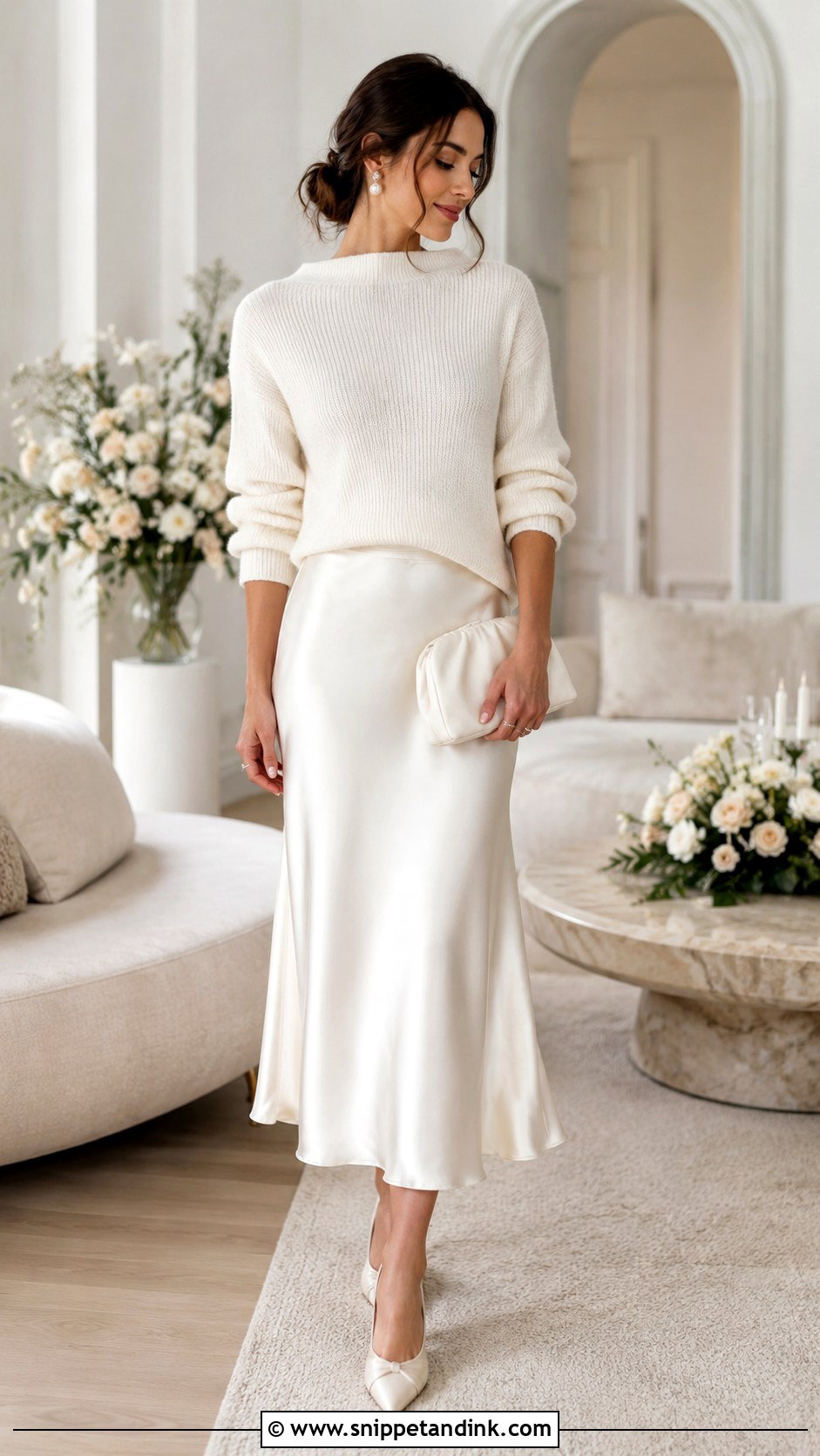 Casual Bride Sweater And Skirt Outfit - Snippet and Ink - 25 Casual Bride Outfit Ideas