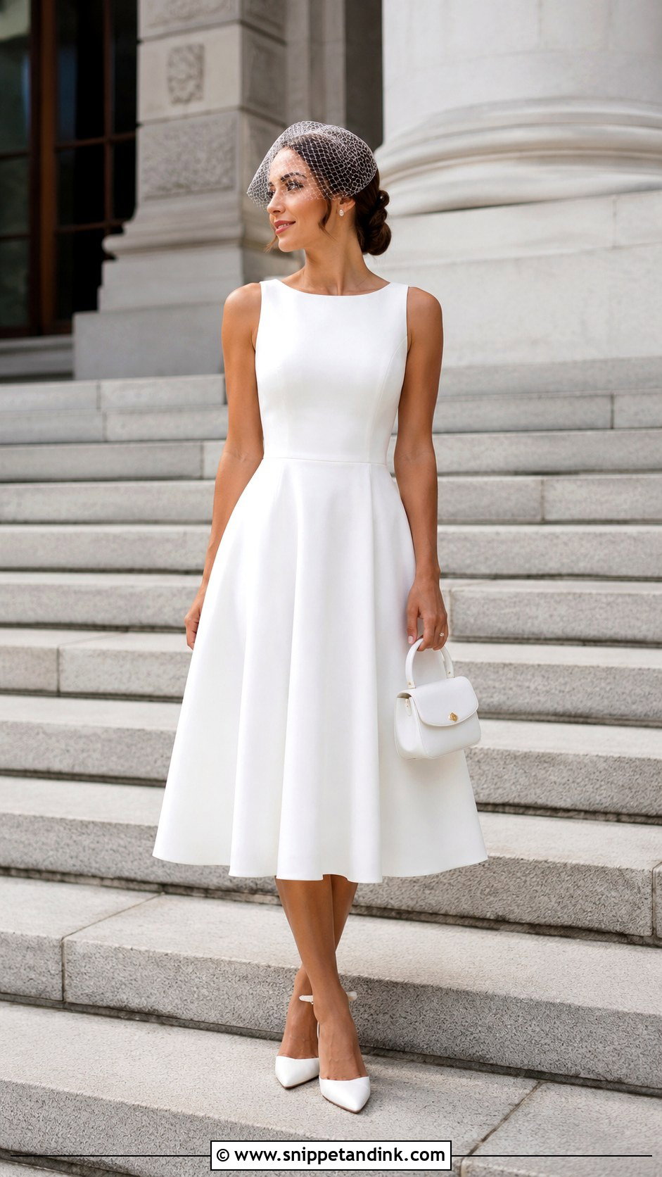 Casual Bride Tea Length Dress - Snippet and Ink - 20 Casual Bride Dress Ideas
