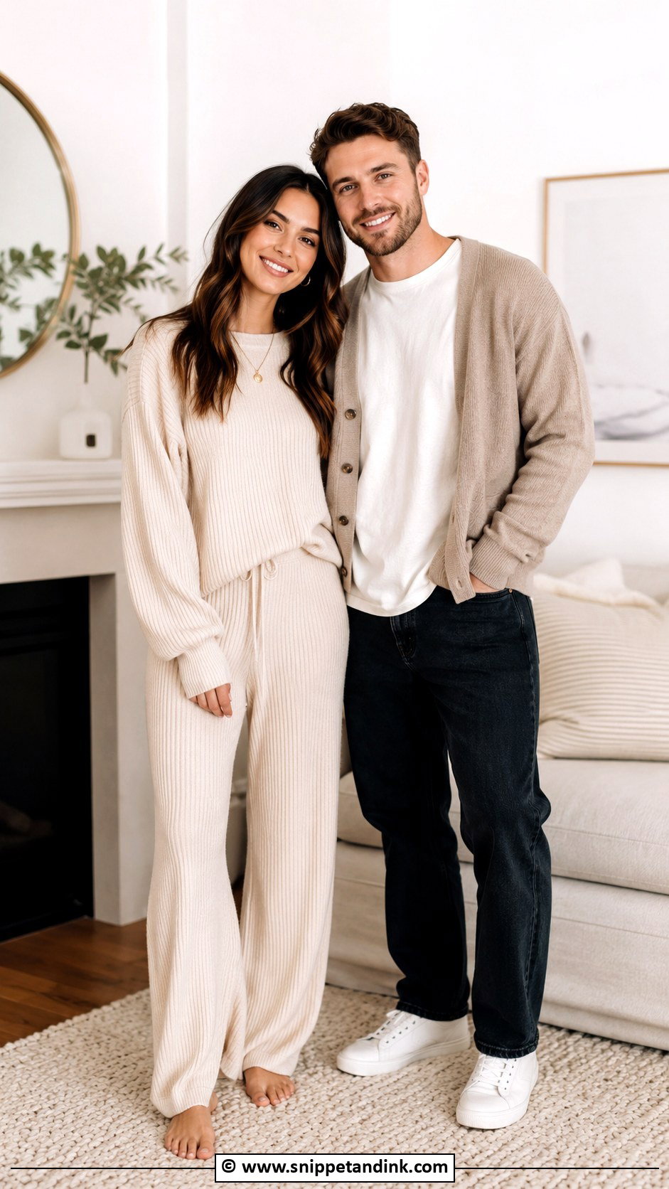 Casual Home Couples Photoshoot Outfit - Snippet and Ink - 30 Couples Photoshoot Outfits