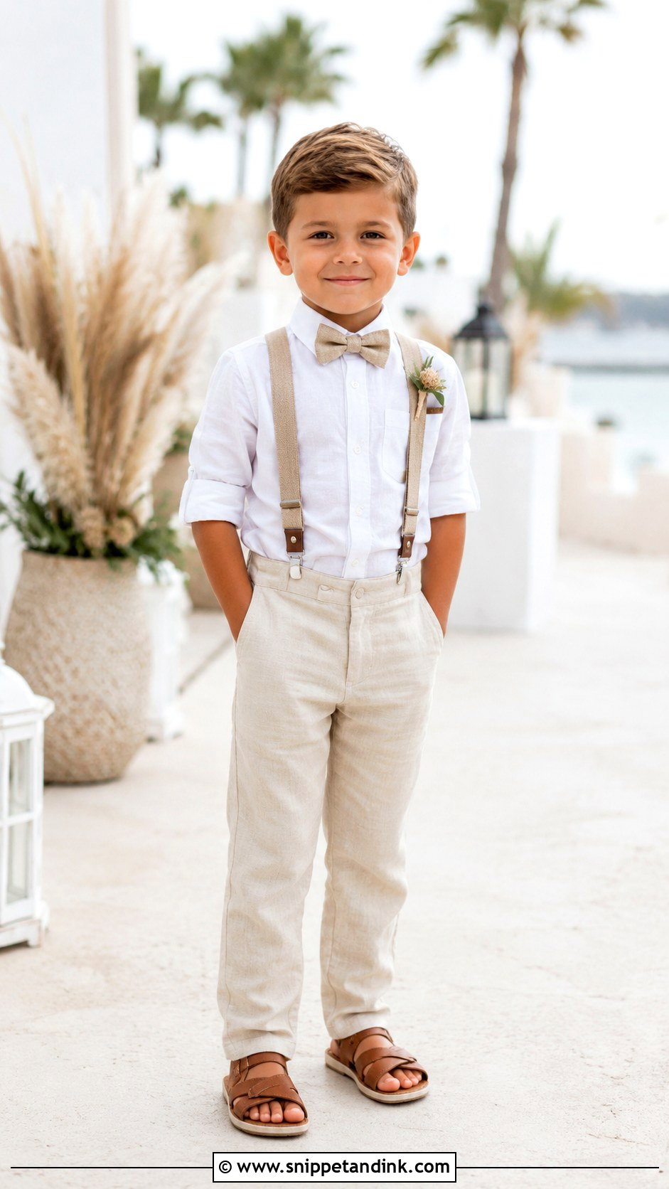 Casual Linen Shirt Ring Boy Outfit - Snippet and Ink - 25 Ring Boy Outfits