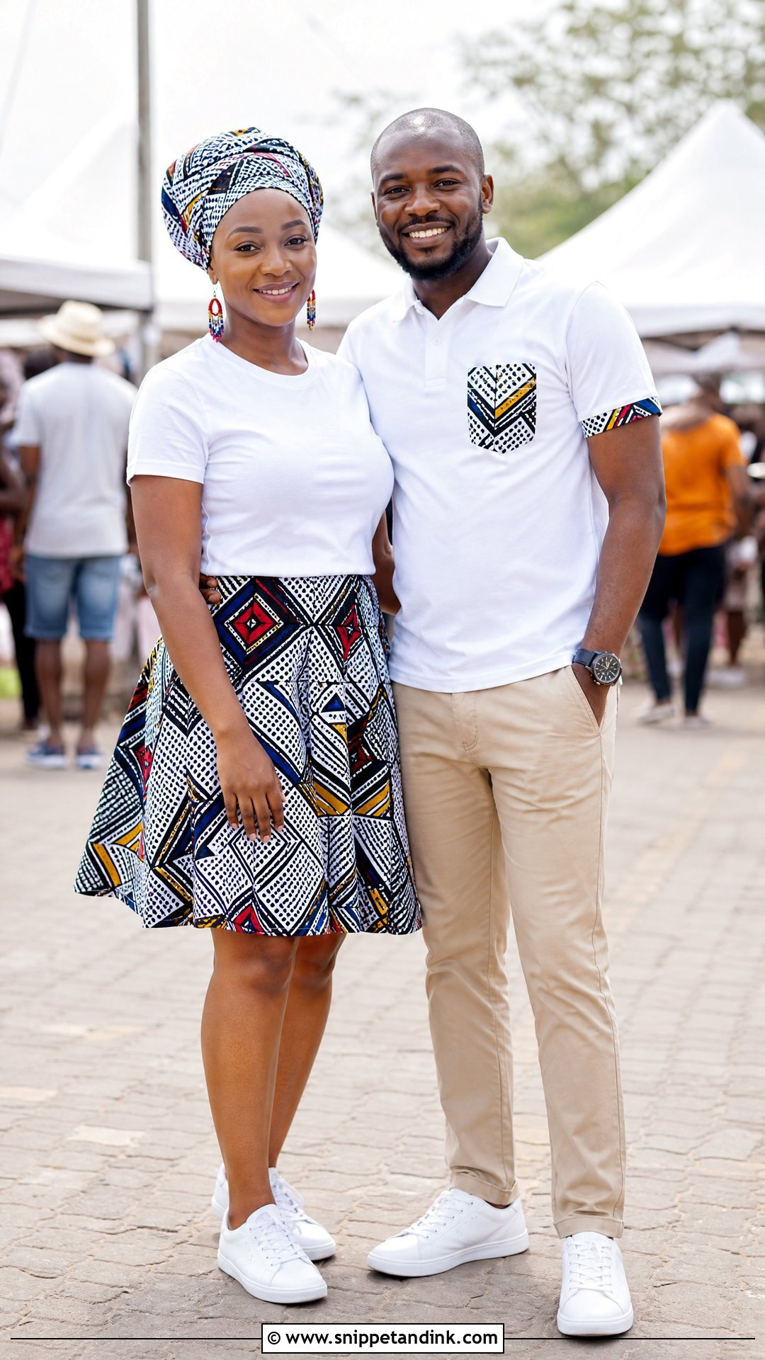 Casual Tsonga Couple Attire - Snippet and Ink - 20 Tsonga Traditional Attire for Couples Ideas