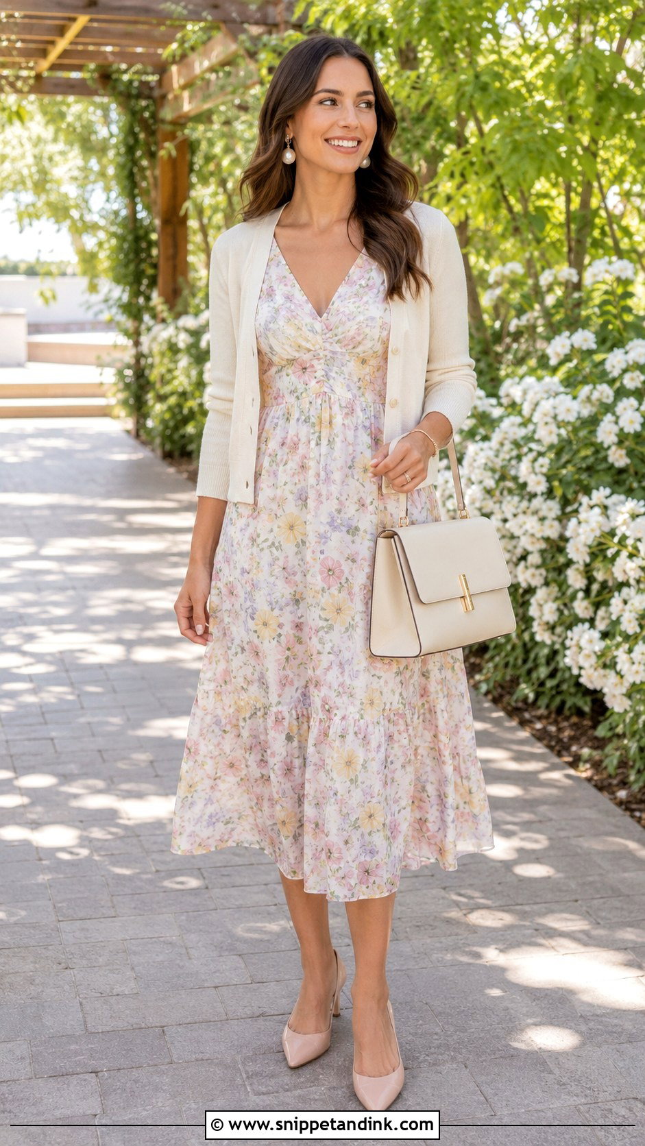 Casual Wedding Guest Flats Outfit - Snippet and Ink - 25 Wedding Casual Ideas