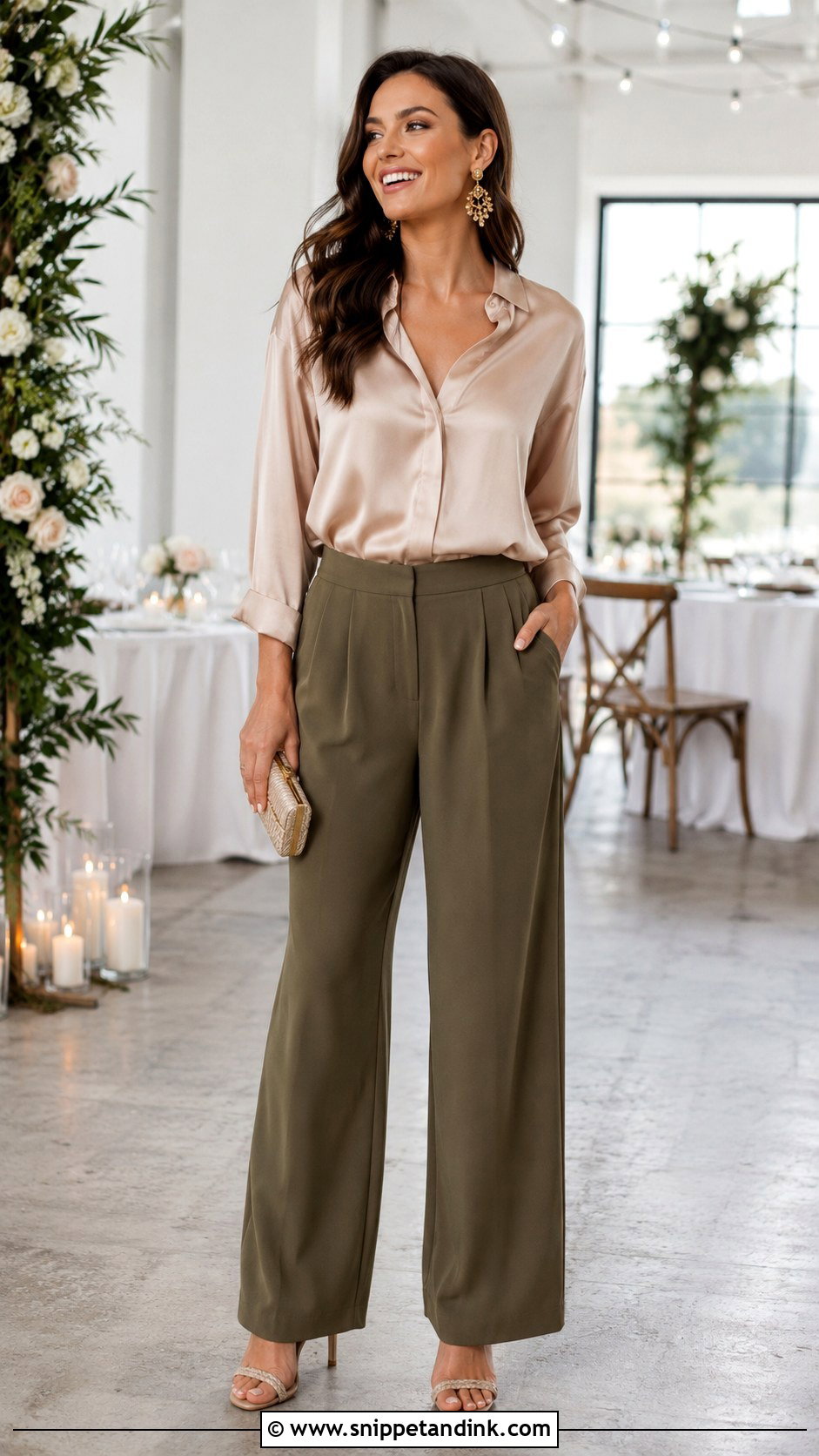 Casual Wedding Guest Pants Outfit - Snippet and Ink - 30 Casual Wedding Outfit Ideas