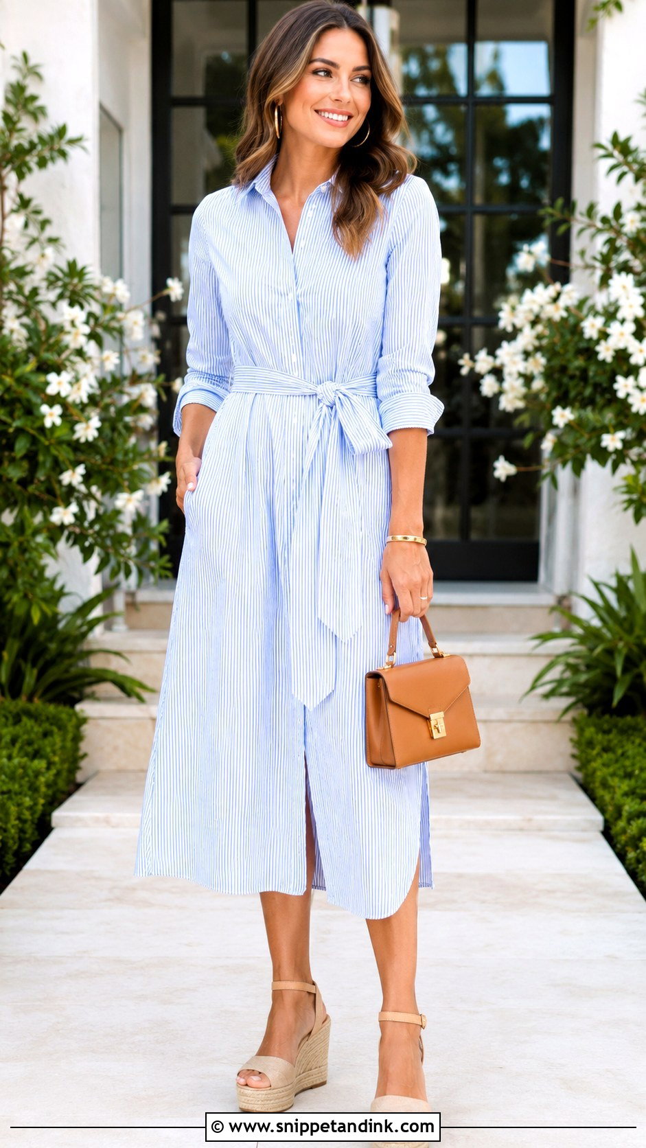 Casual Wedding Guest Shirt Dress Outfit - Snippet and Ink - 25 Wedding Casual Ideas