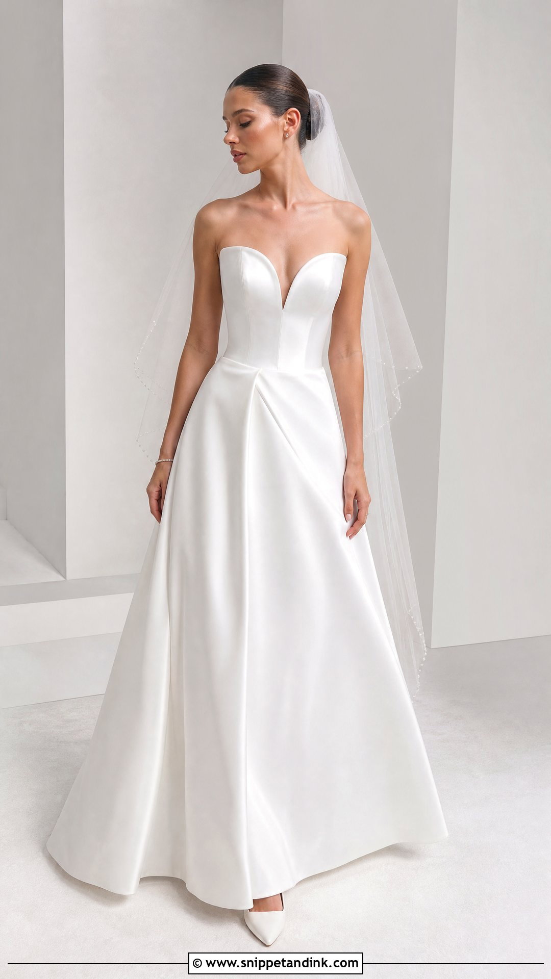 Cat Eye Neckline Bridal Gown - Snippet and Ink - 20 2026 Bridal Gowns
