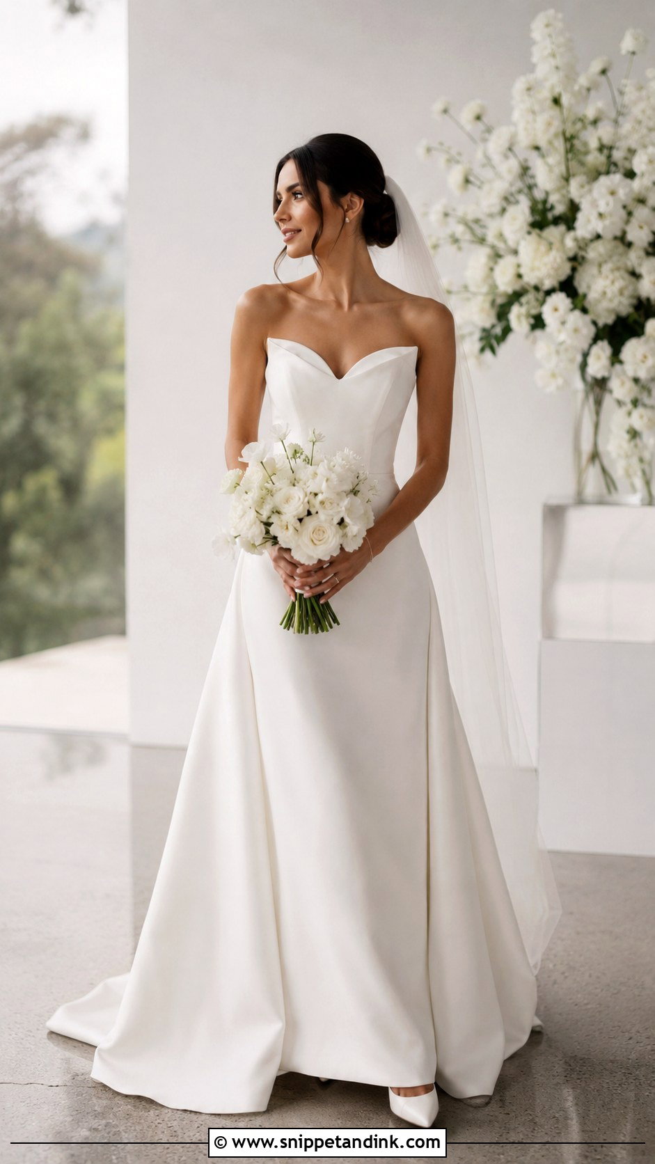 Cat Eye Neckline Wedding Dress - Snippet and Ink - 30 Weddingdress Ideas