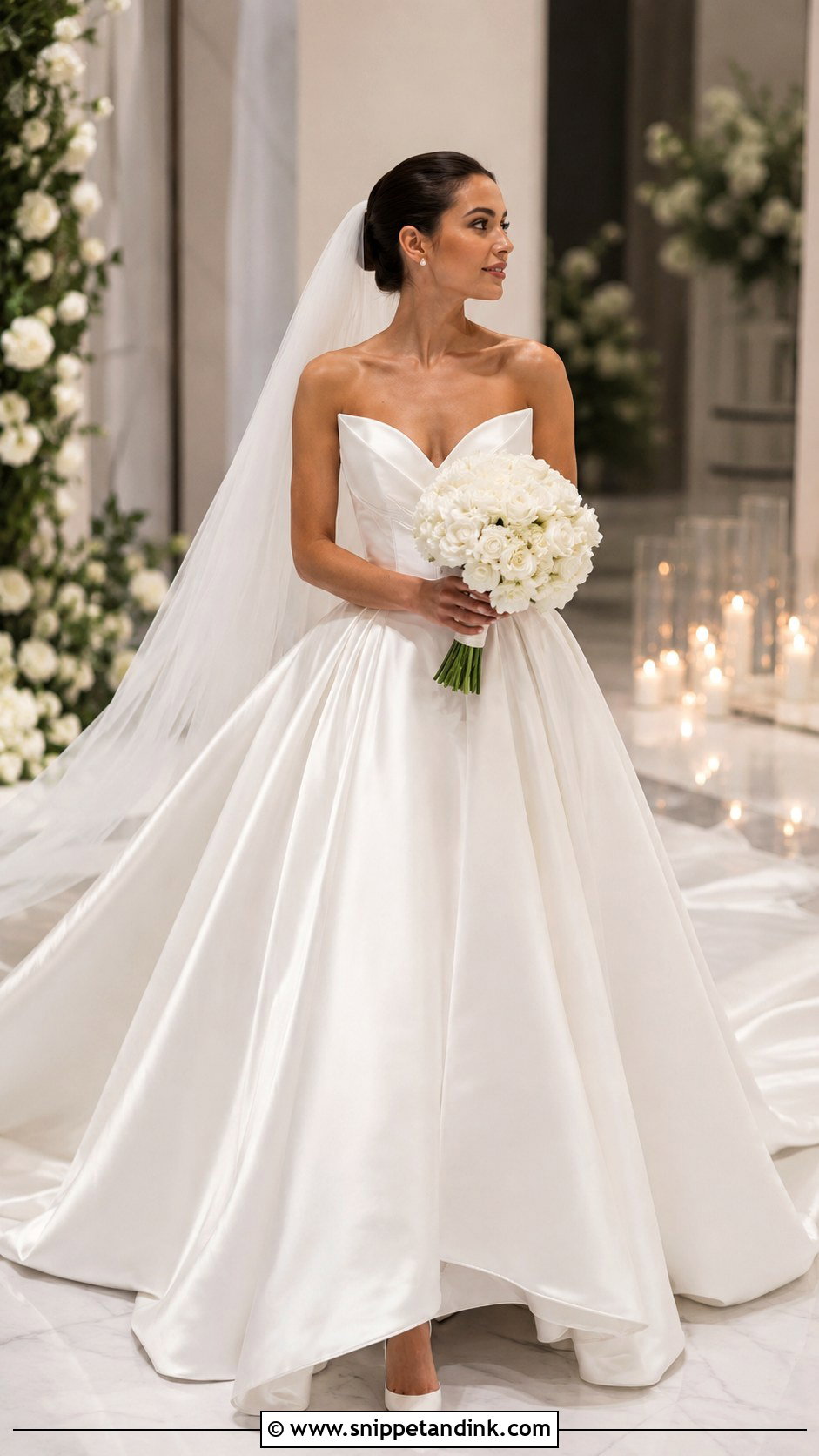 Cat Eye Neckline Wedding Dress - Snippet and Ink - 25 Wedding Dress Neckline Ideas