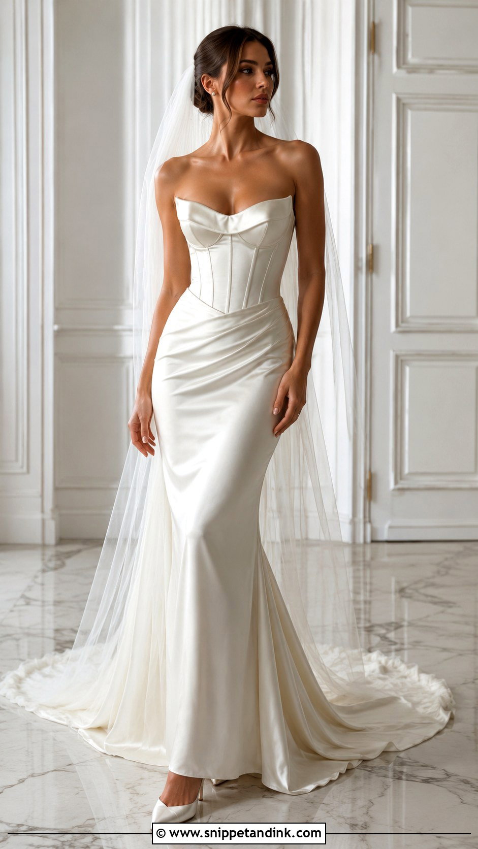 Cat Eye Satin Corset Wedding Dress - Snippet and Ink - 25 Satin Corset Wedding Dress Ideas
