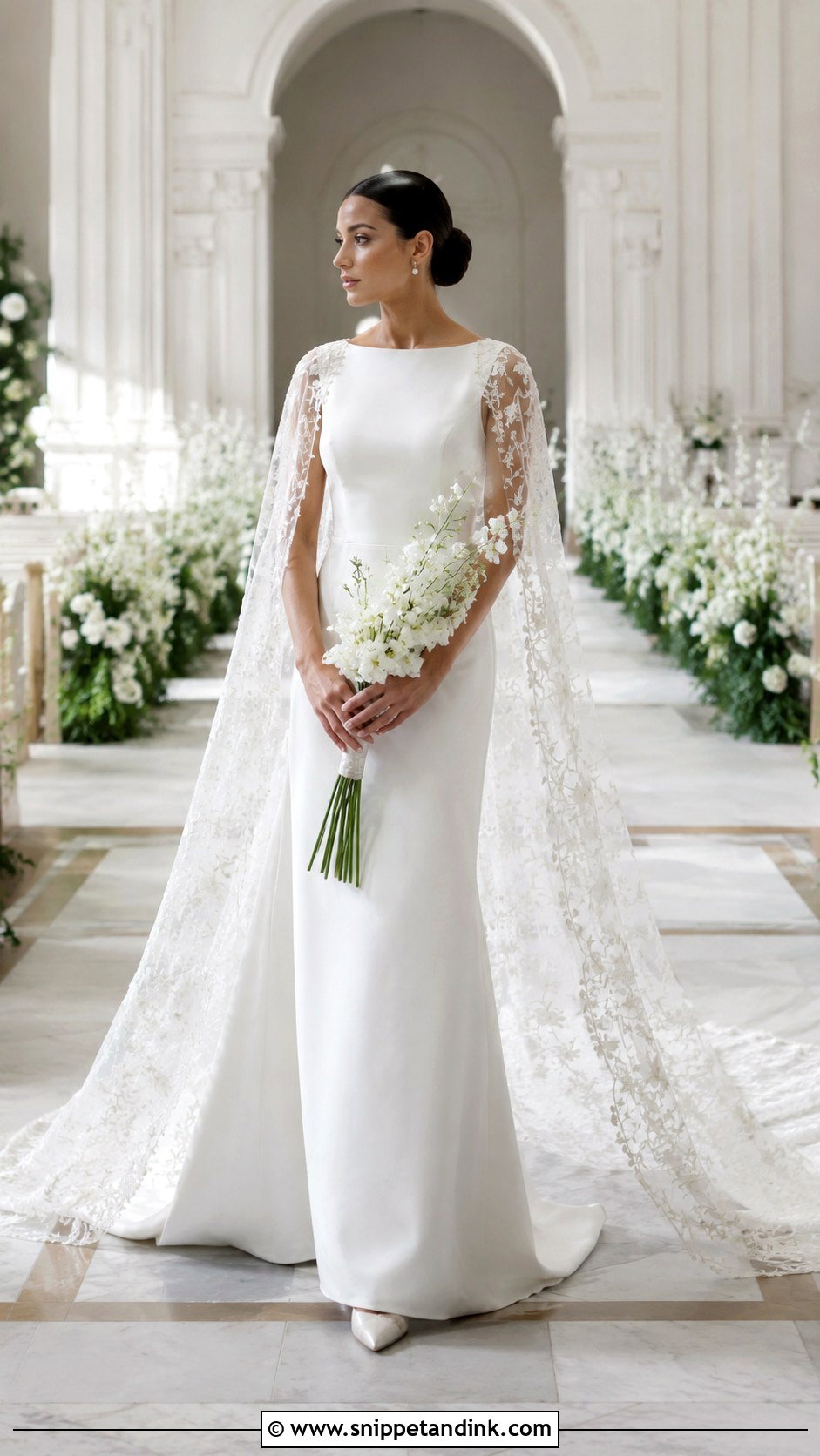 Cathedral Cape Wedding Dress - Snippet and Ink - 20 Fairy Tale Wedding Dress Romantic Ideas