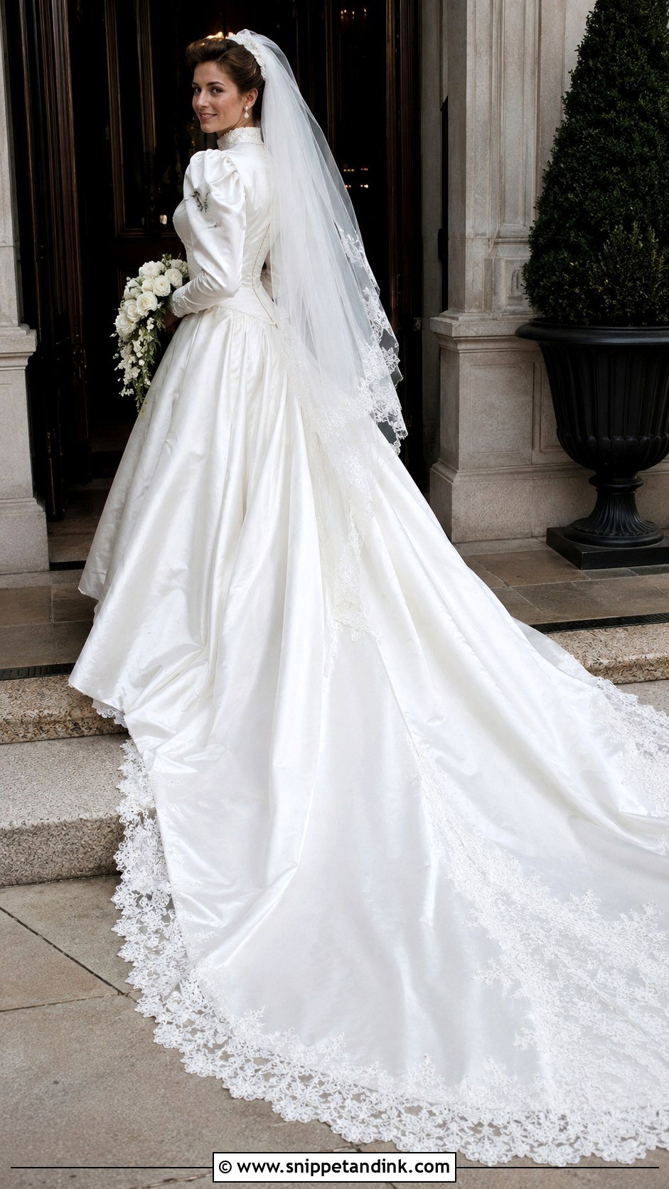 Cathedral Train 1982 Wedding Dress - Snippet and Ink - 20 1982 Wedding Dresses