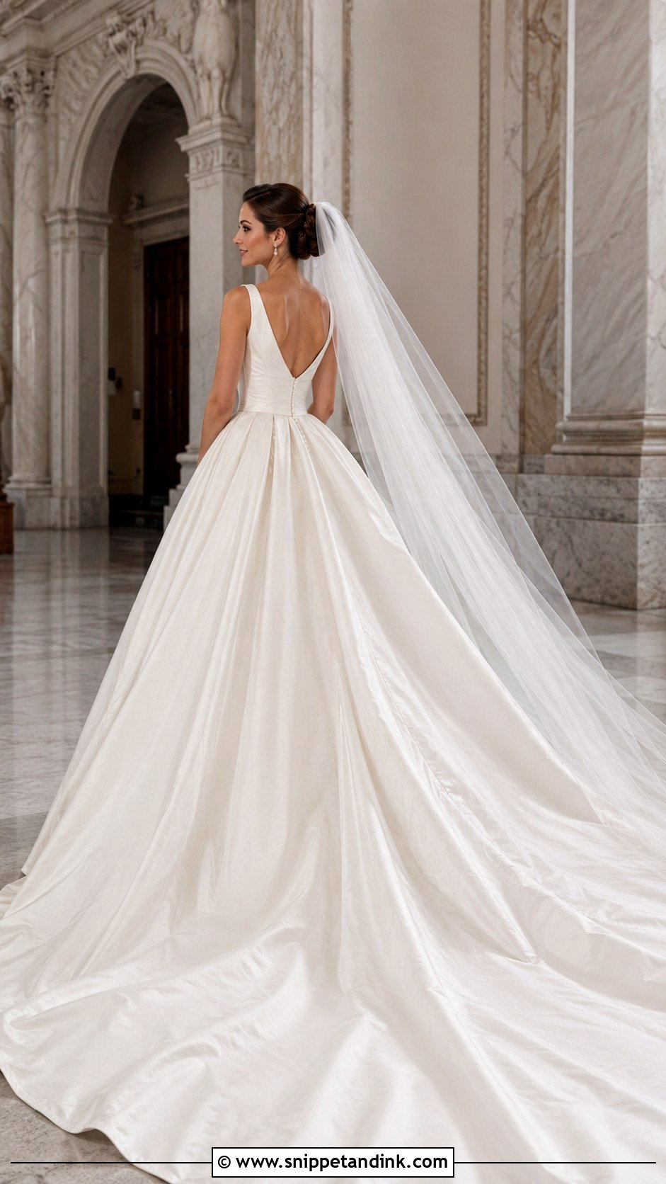 Cathedral Train Ball Gown Wedding Dress - Snippet and Ink - 20 Big Ball Gown Wedding Dress Ideas