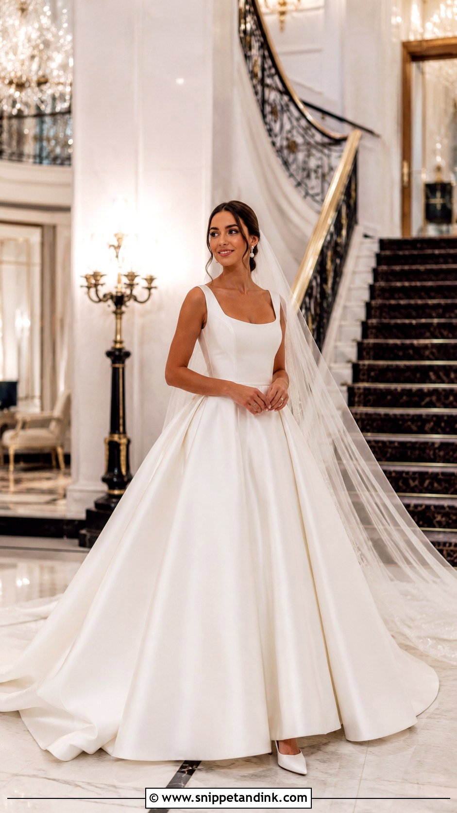 Cathedral Train Ball Gown Wedding Dress - Snippet and Ink - 20 Dramatic Wedding Dresses