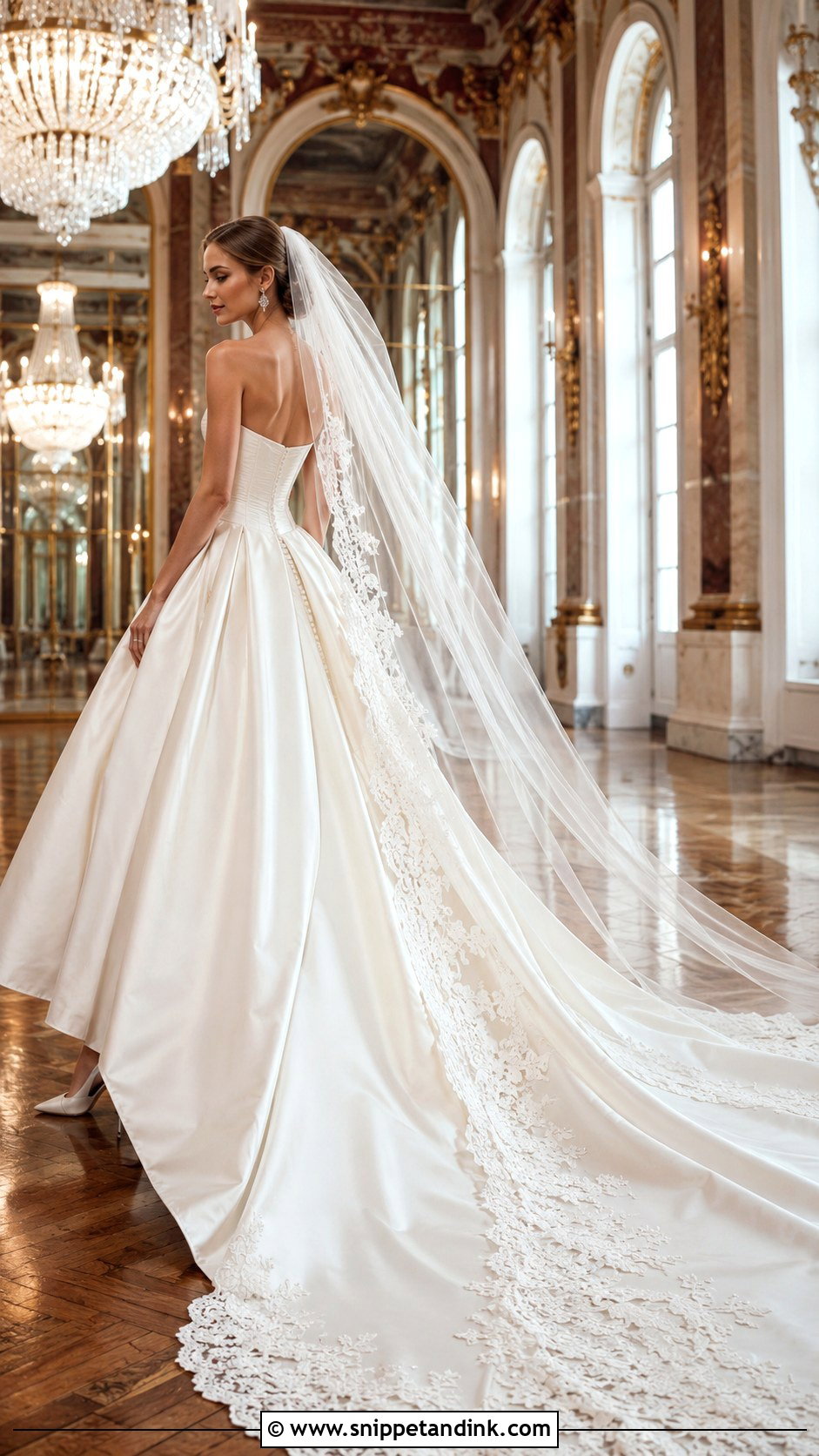 Cathedral Train Ball Gown Wedding Dress - Snippet and Ink - 20 Extravagant Wedding Dress Ideas