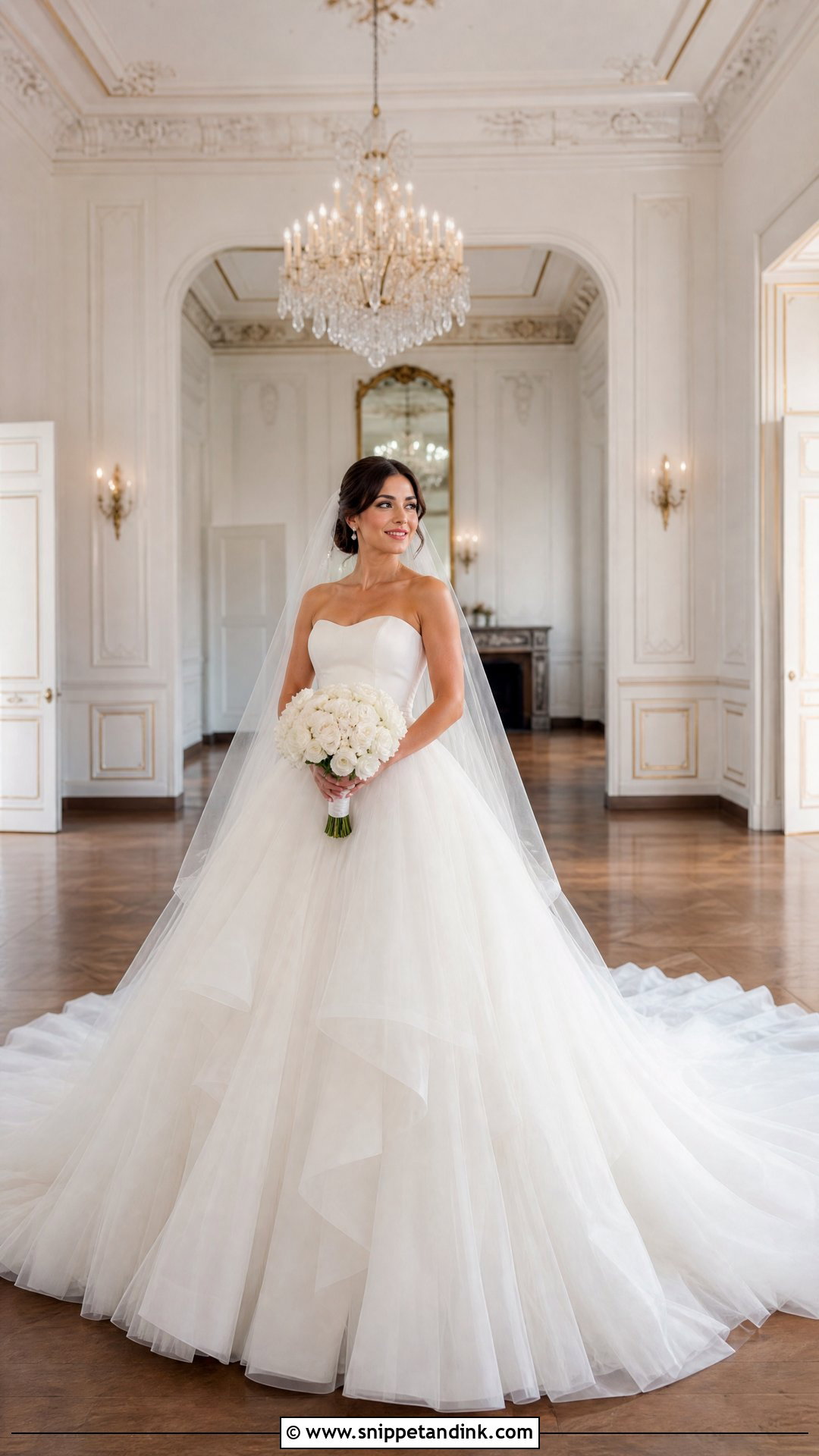 Cathedral Train Ball Gown Wedding Dress - Snippet and Ink - 20 Wedding Dresses with Long Trains