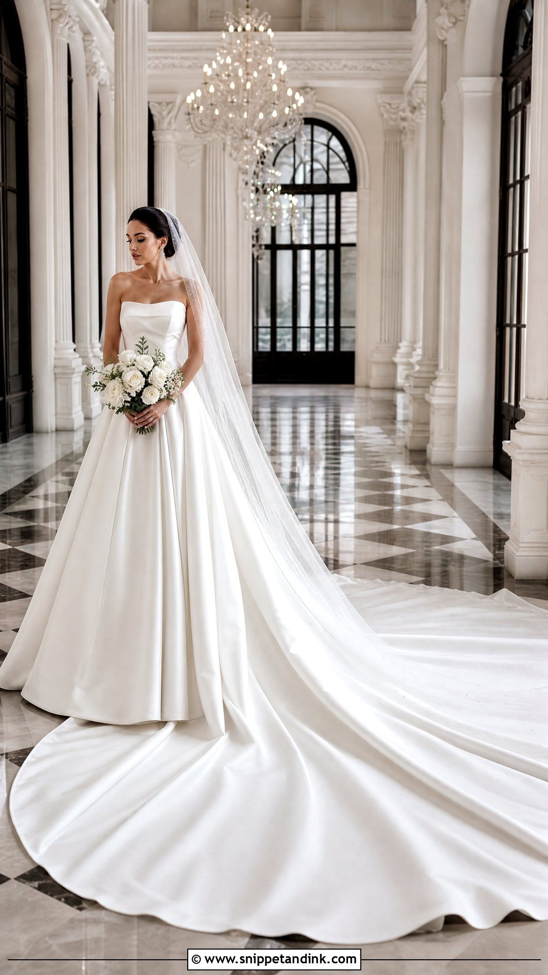 Cathedral Train Ball Gown - Snippet and Ink - 25 Bridal Train Ideas