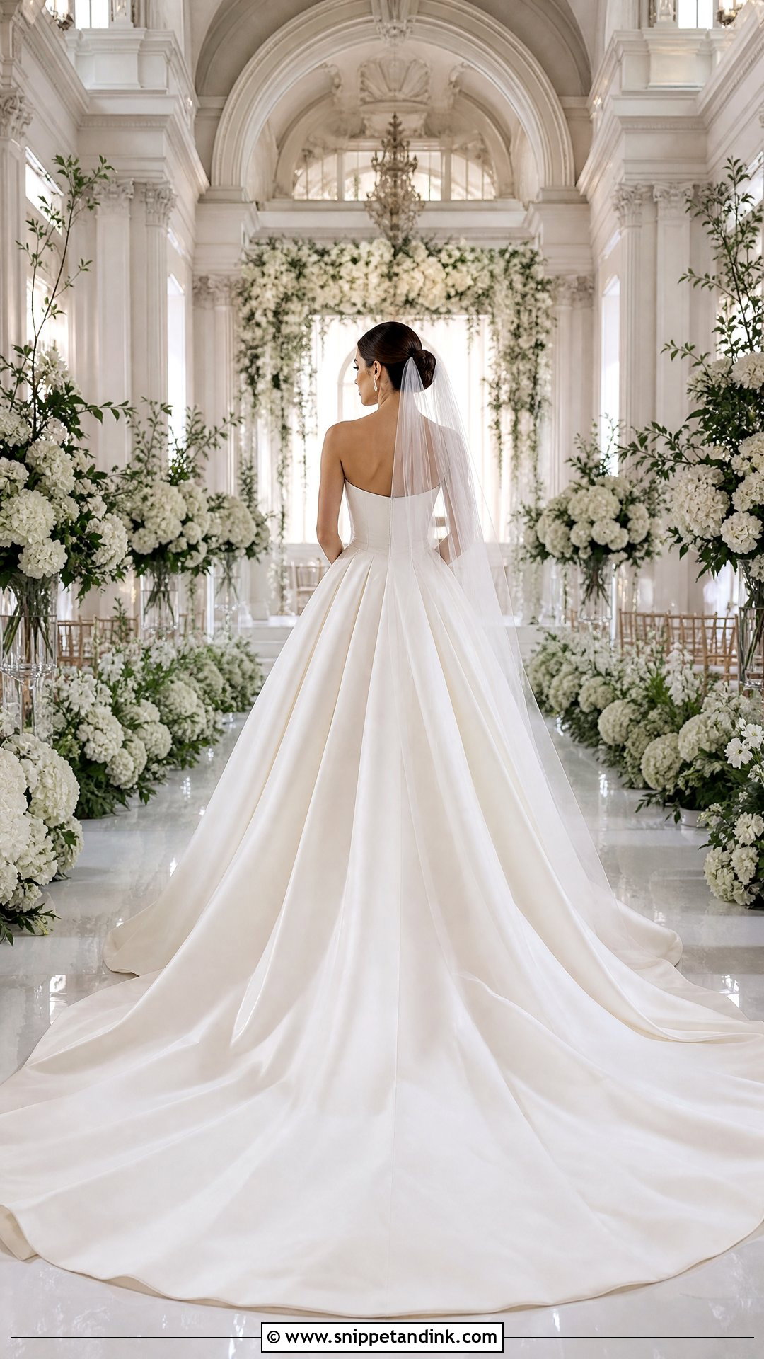 Cathedral Train Ballgown Wedding Dress - Snippet and Ink - 20 Simple Ballgown Wedding Dress Ideas
