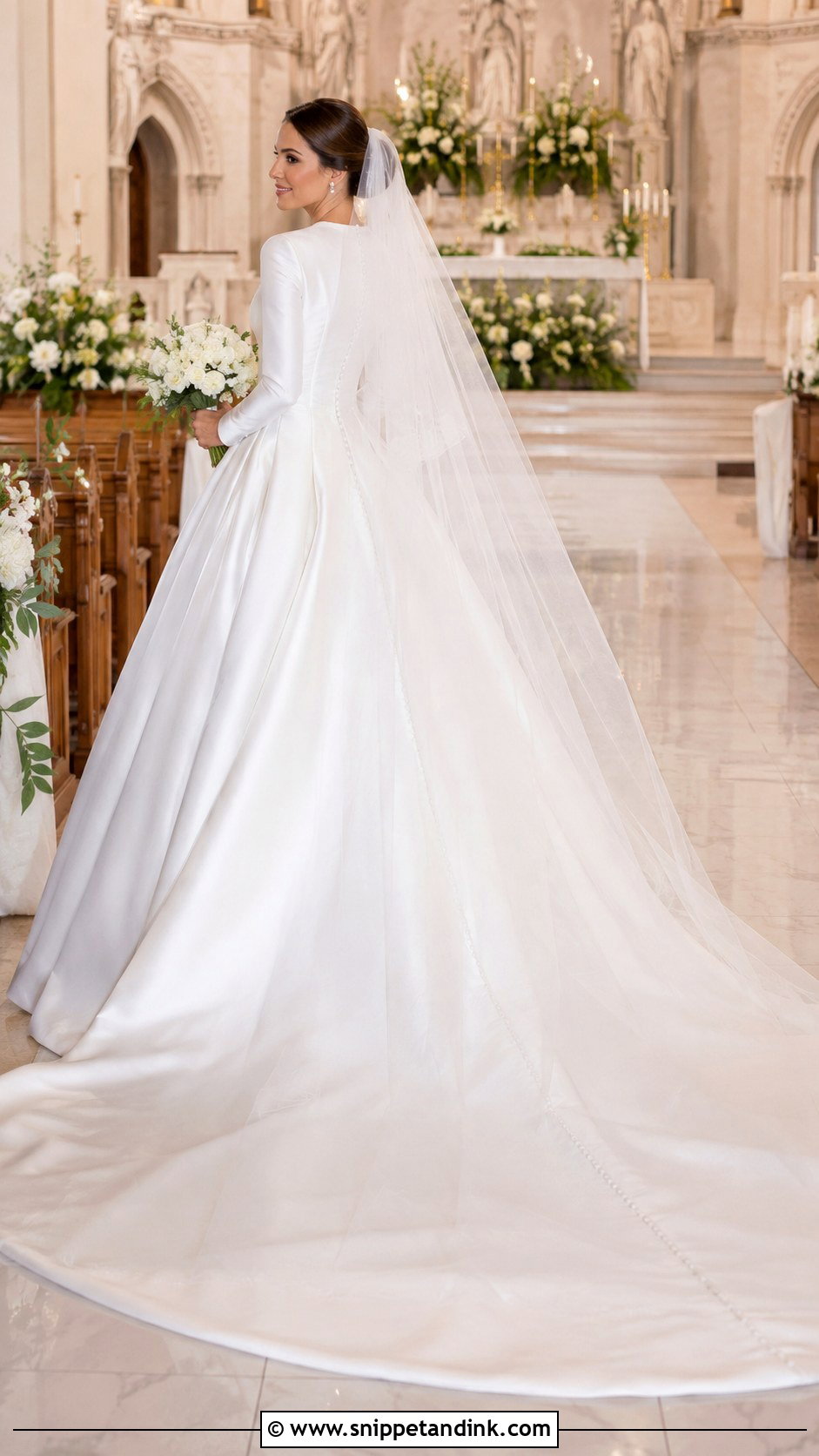 Cathedral Train Christian Wedding Gown - Snippet and Ink - 20 Christian Gowns Wedding Dresses
