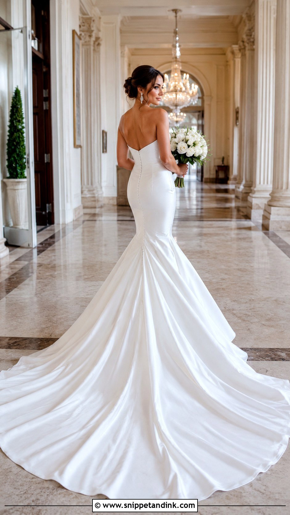 Cathedral Train Fish Tail Wedding Dress - Snippet and Ink - 20 Fish Tail Wedding Dress Ideas
