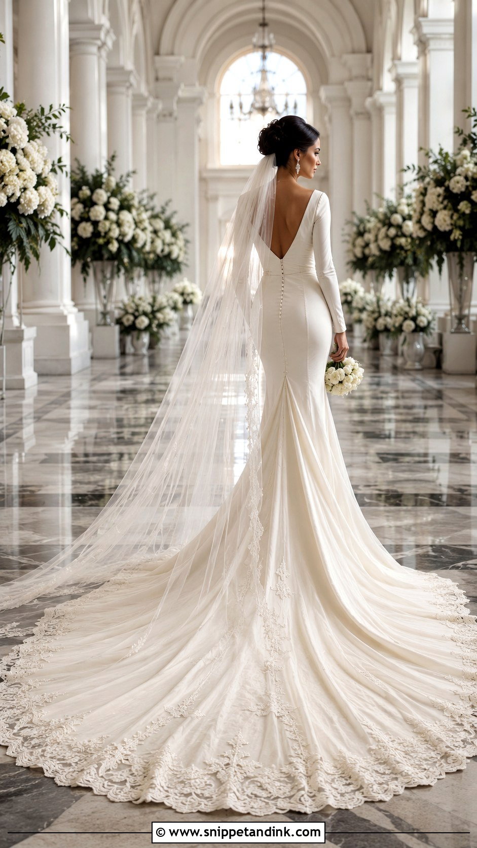 Cathedral Train Formal Bridal Dress - Snippet and Ink - 20 Formal Bridal Dress Ideas