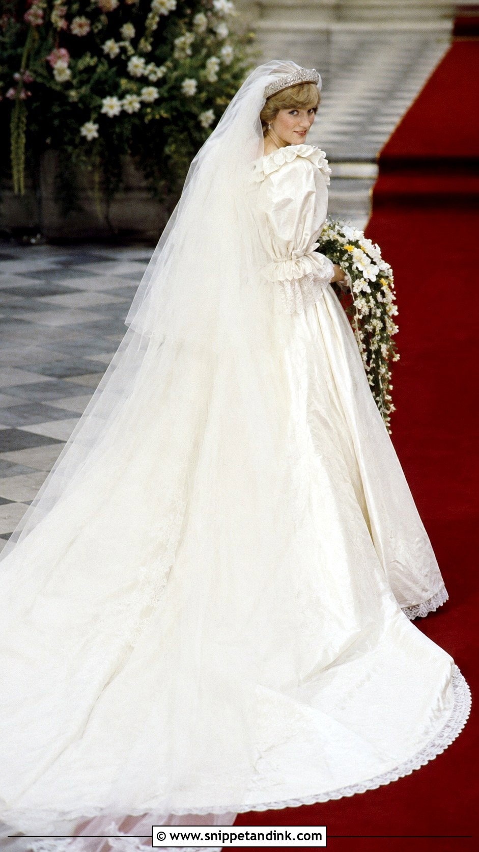 Cathedral Train Lady Diana Wedding Dress - Snippet and Ink - 20 Lady Diana Wedding Dress Ideas