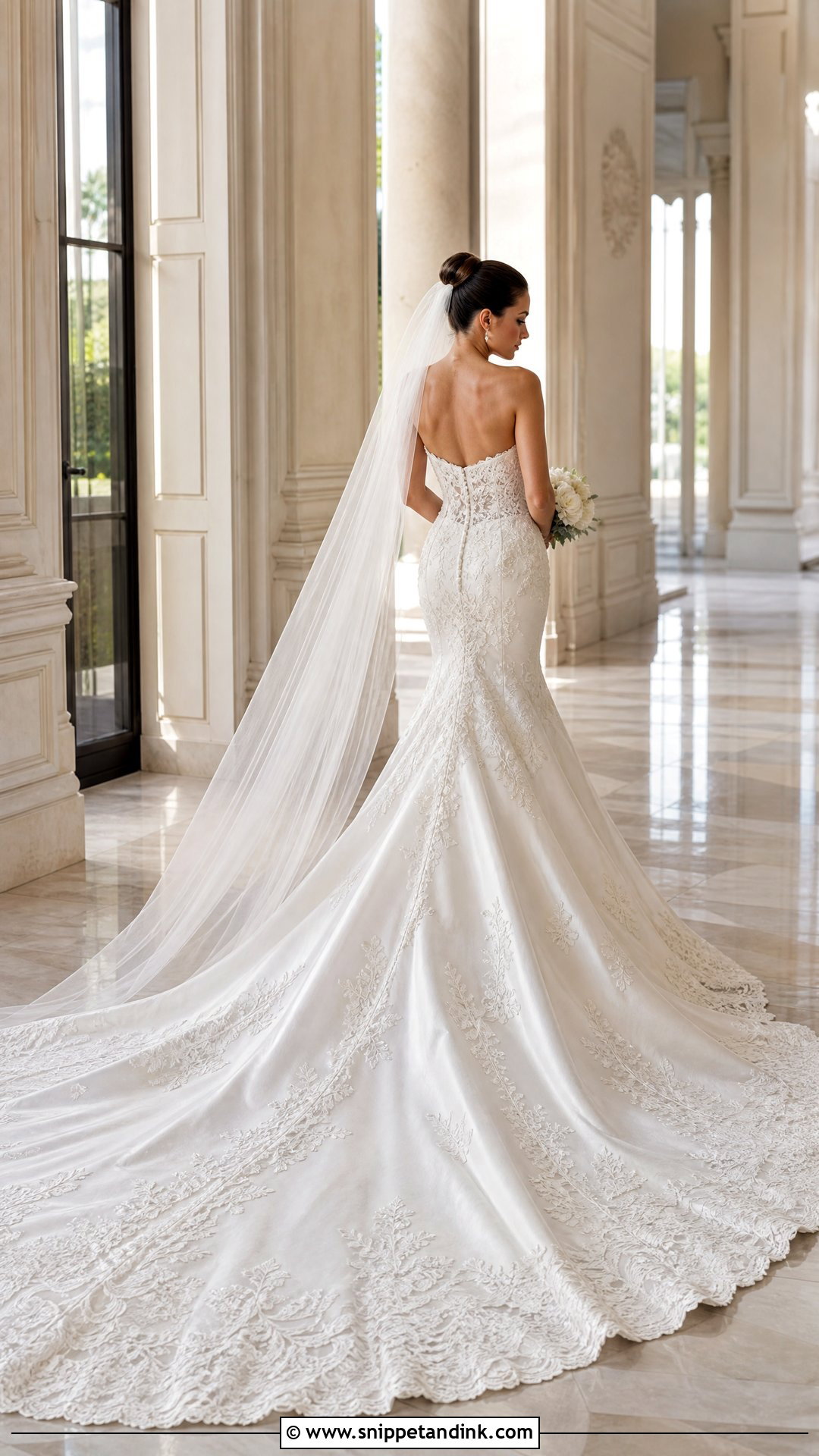 Cathedral Train Mermaid Wedding Dress - Snippet and Ink - 20 Dream Wedding Dresses Mermaid