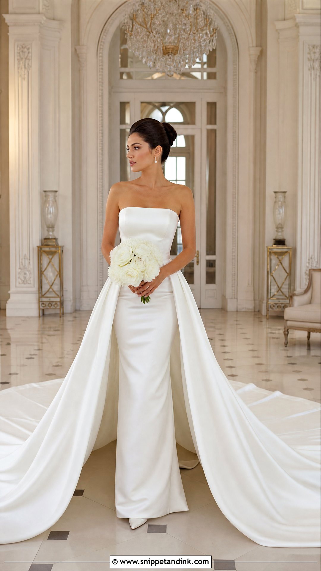Cathedral Train Over Skirt Wedding Dress - Snippet and Ink - 20 Over Skirt Wedding Dress Ideas