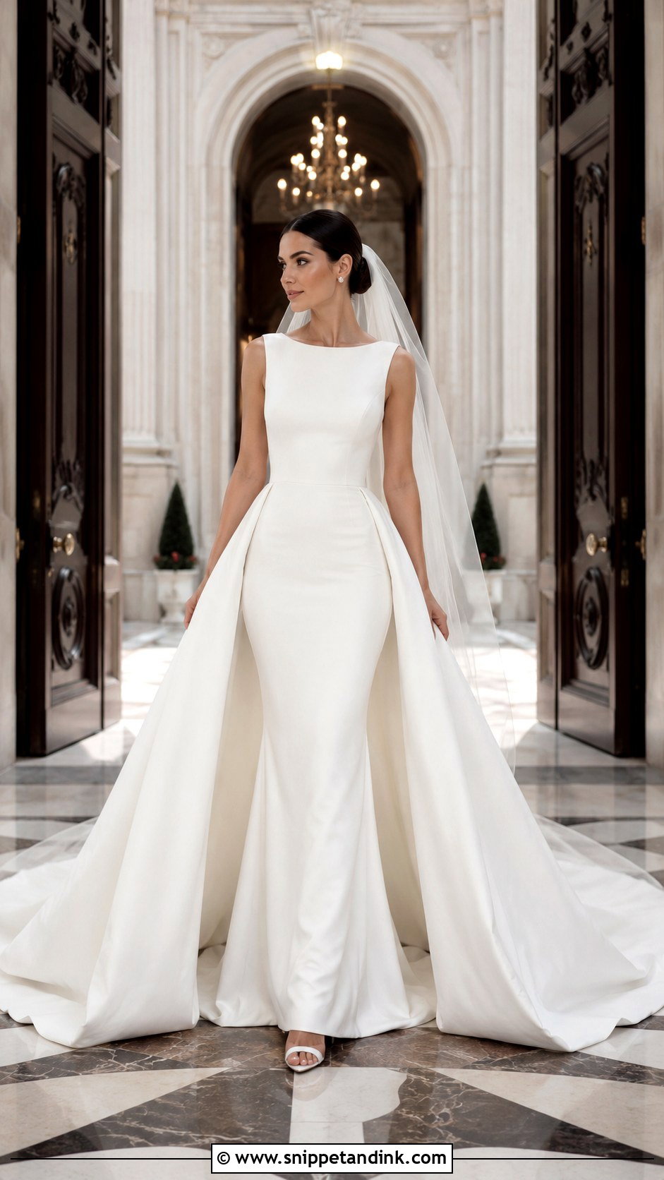 Cathedral Train Overskirt Wedding Dress - Snippet and Ink - 25 Overskirt Wedding Dress Ideas