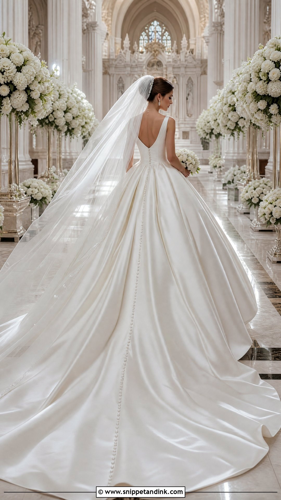 Cathedral Train Poofy Princess Wedding Dress - Snippet and Ink - 20 Poofy Wedding Dress Princesses Ideas