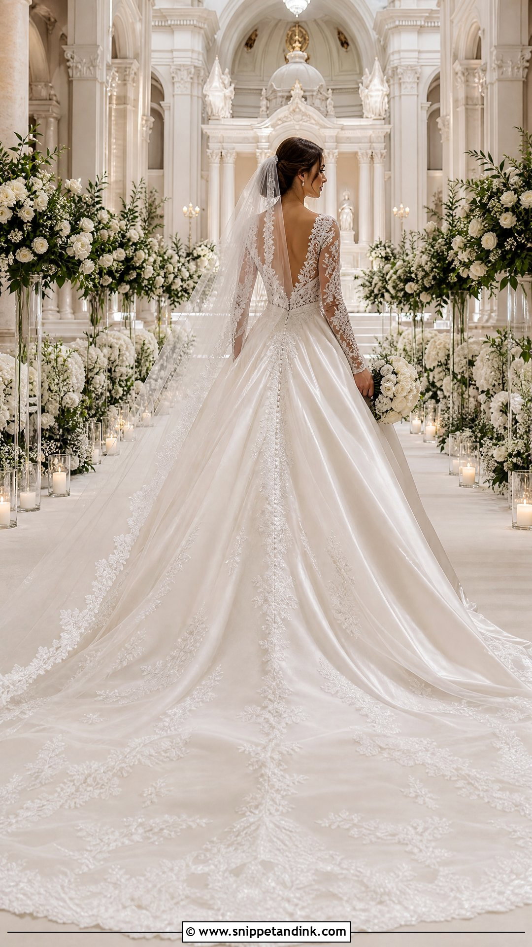 Cathedral Train Princess Ball Gown - Snippet and Ink - 20 Wedding Ball Gown Princess Ideas