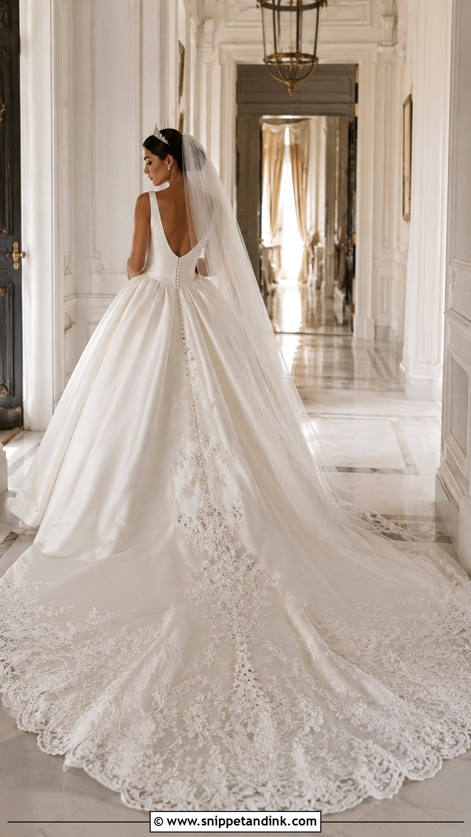 Cathedral Train Princess Wedding Dress - Snippet and Ink - 20 Big Poofy Princesses Wedding Dresses