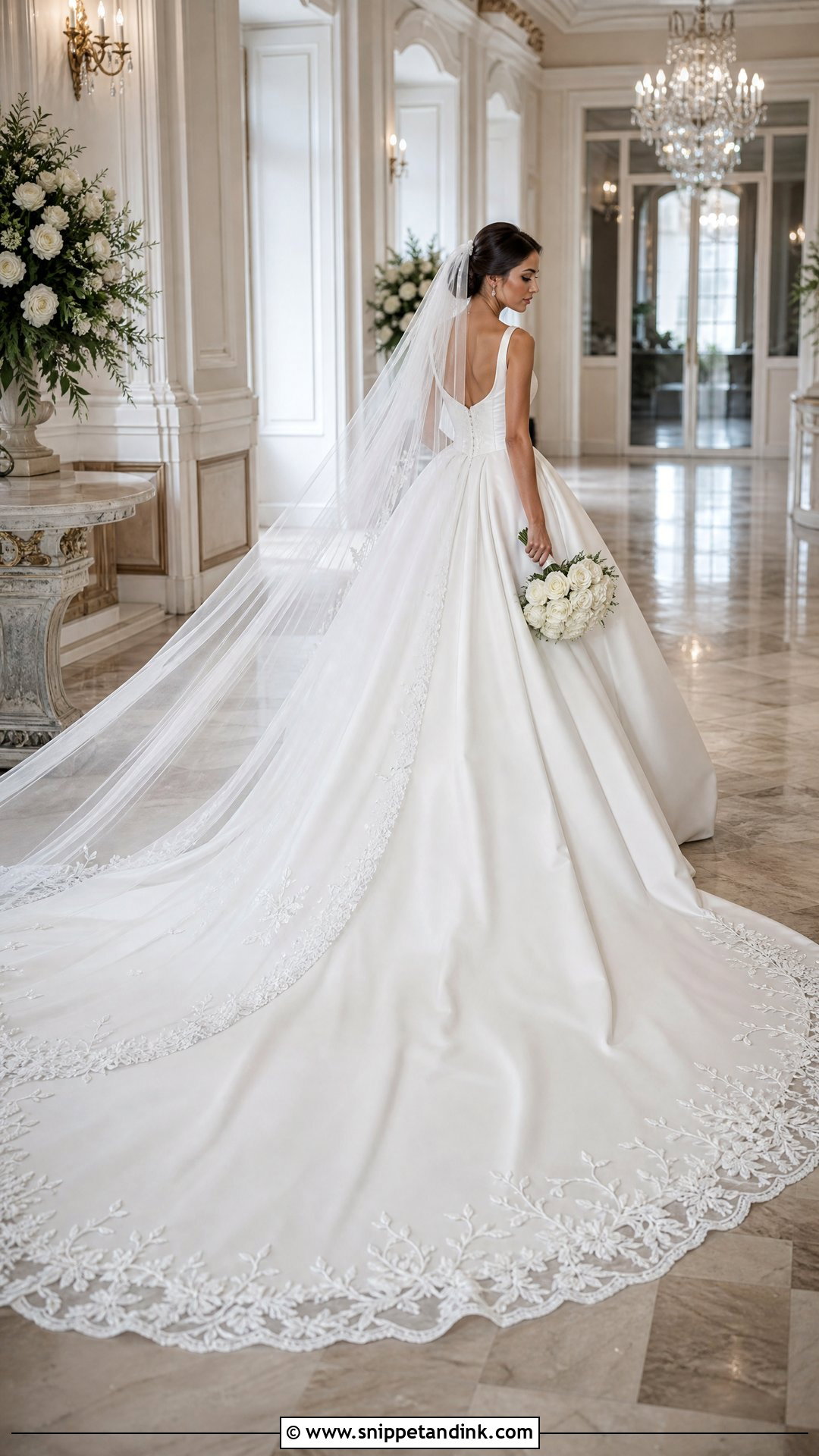 Cathedral Train Princess Wedding Dress - Snippet and Ink - 20 Timeless Wedding Dress Princess Ideas