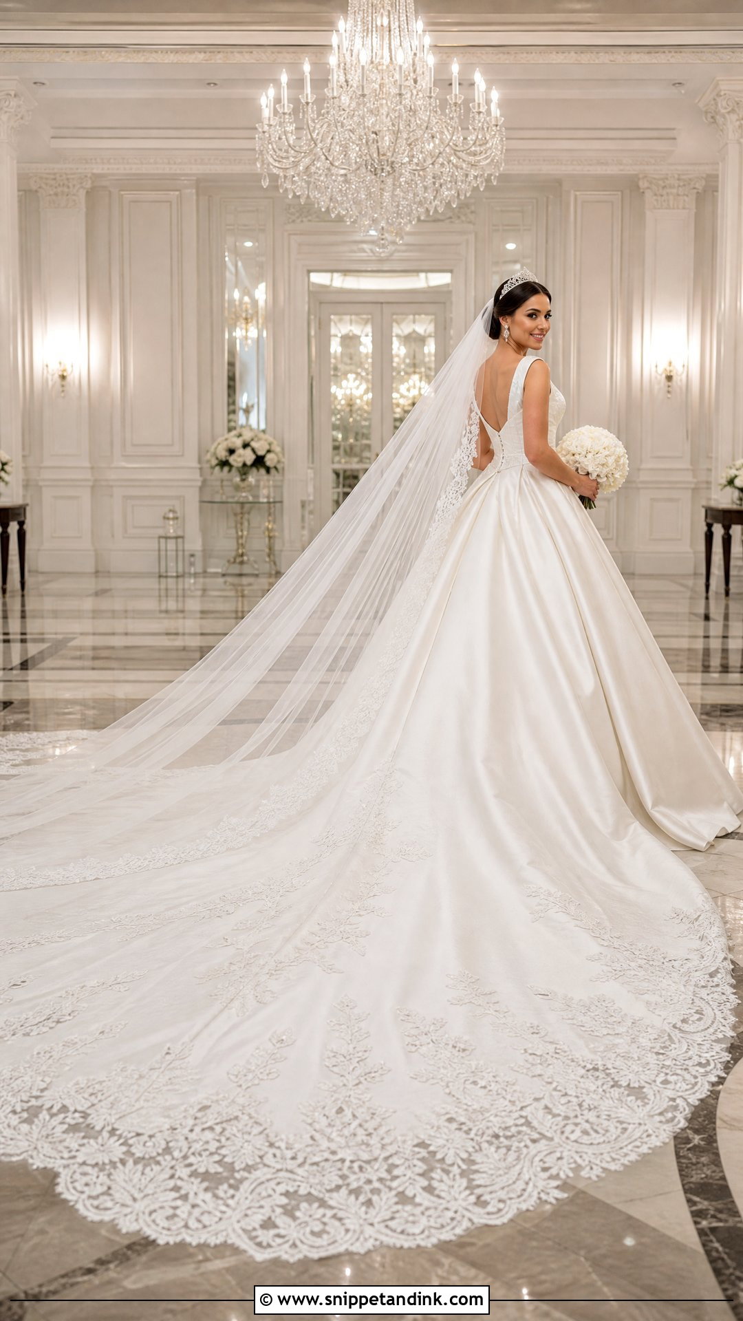 Cathedral Train Princess Wedding Dress - Snippet and Ink - 20 Princess Elegant Wedding Dresses