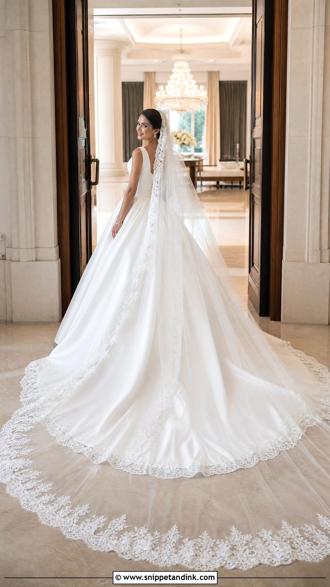 Cathedral Train Princess Wedding Dress - Snippet and Ink - 20 Princess Style Wedding Dress Ideas