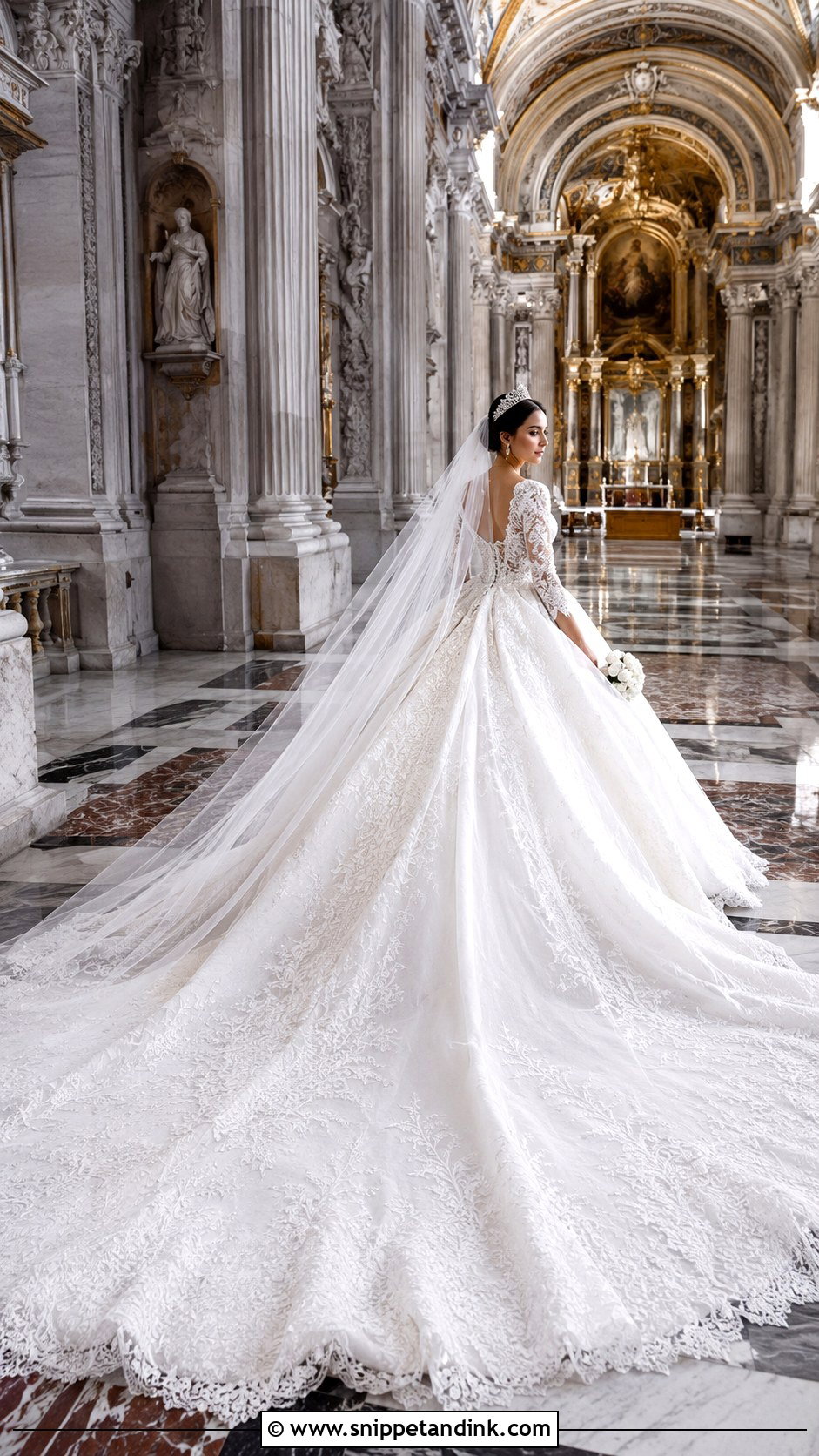 Cathedral Train Royal Wedding Dress - Snippet and Ink - 20 Royal Wedding Dress Aesthetic Ideas