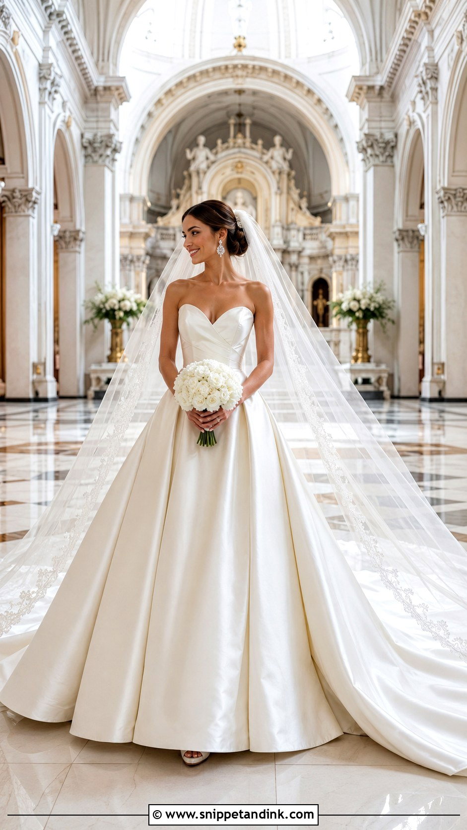 Cathedral Train Sweetheart Neckline Wedding Dress - Snippet and Ink - 20 Wedding Dresses Sweetheart Neckline