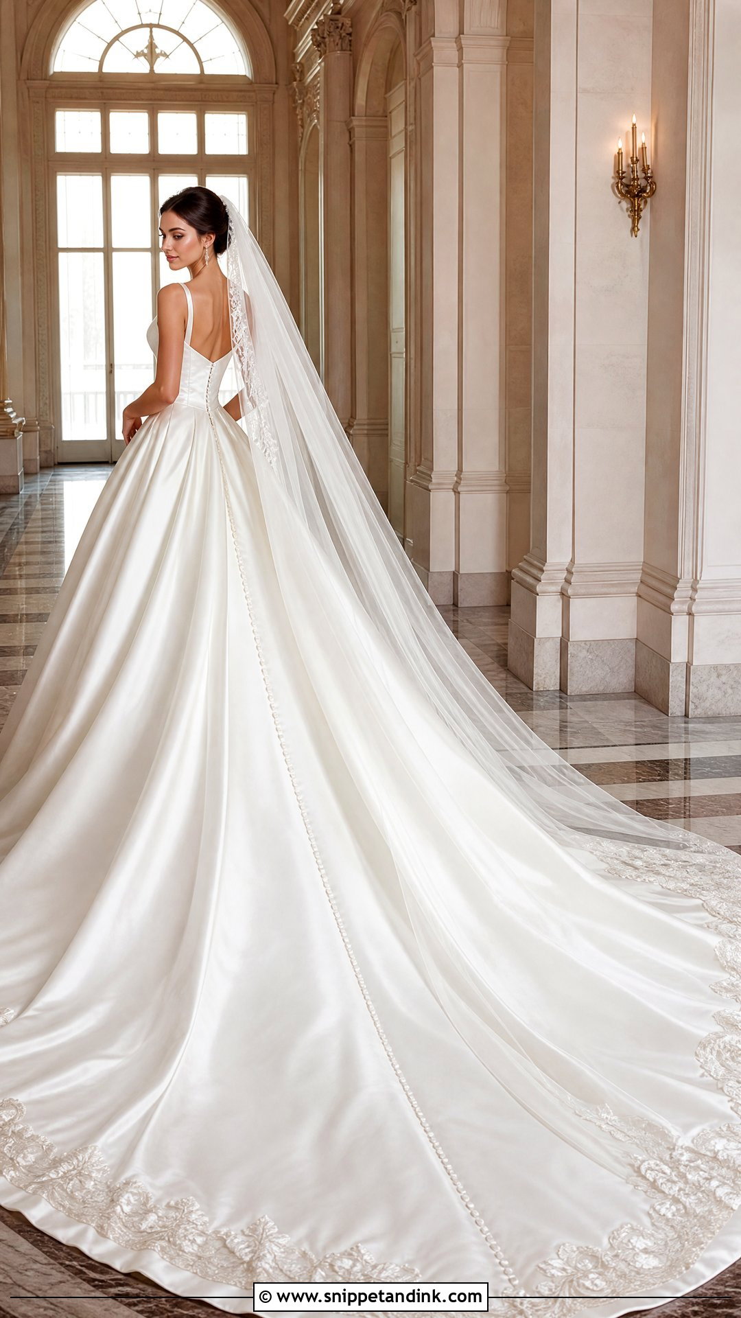 Cathedral Train Wedding Ballgown - Snippet and Ink - 20 Wedding Ballgown Ideas