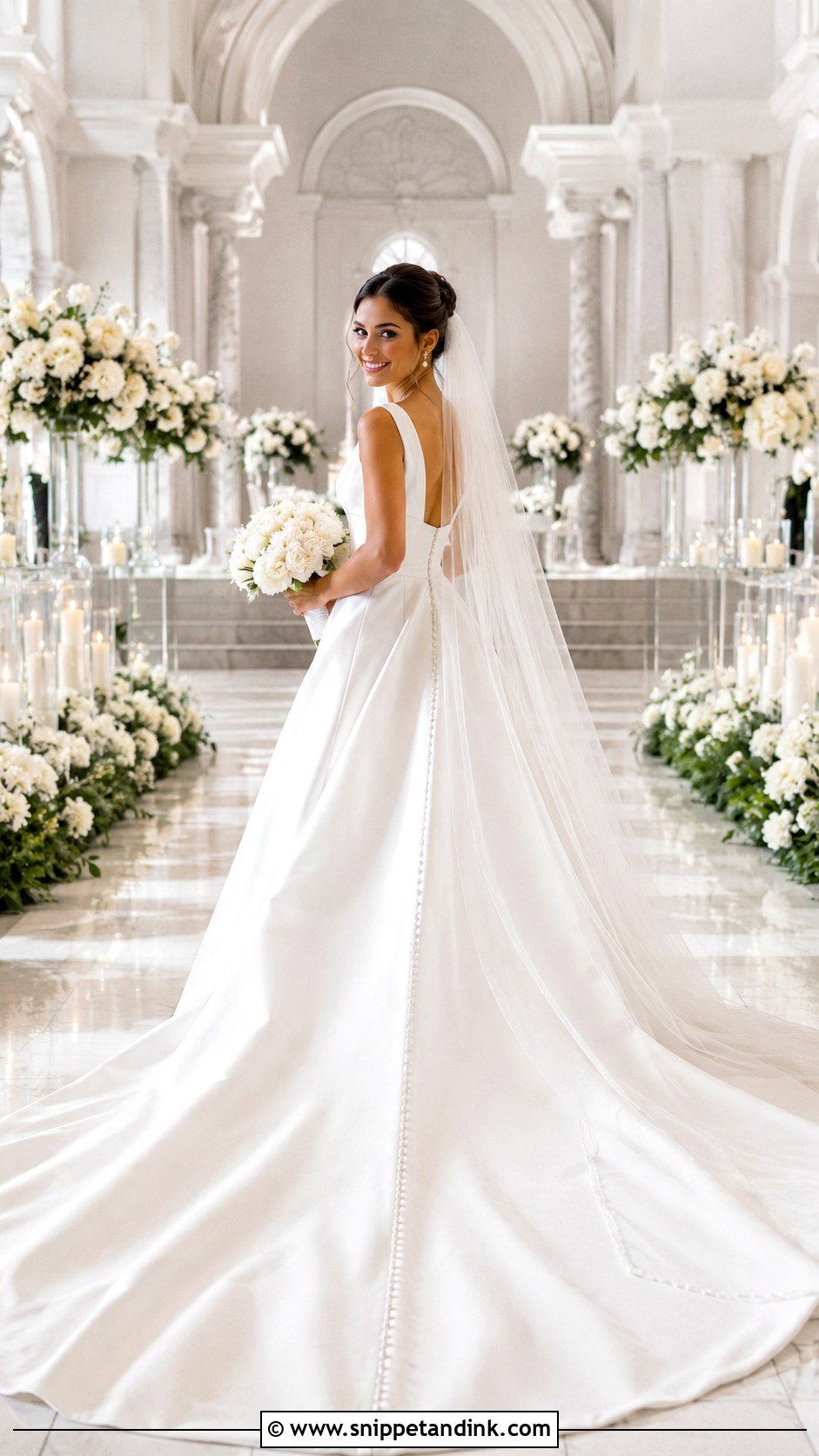 Cathedral Train Wedding Dress - Snippet and Ink - 25 Classic Elegant Wedding Dresses
