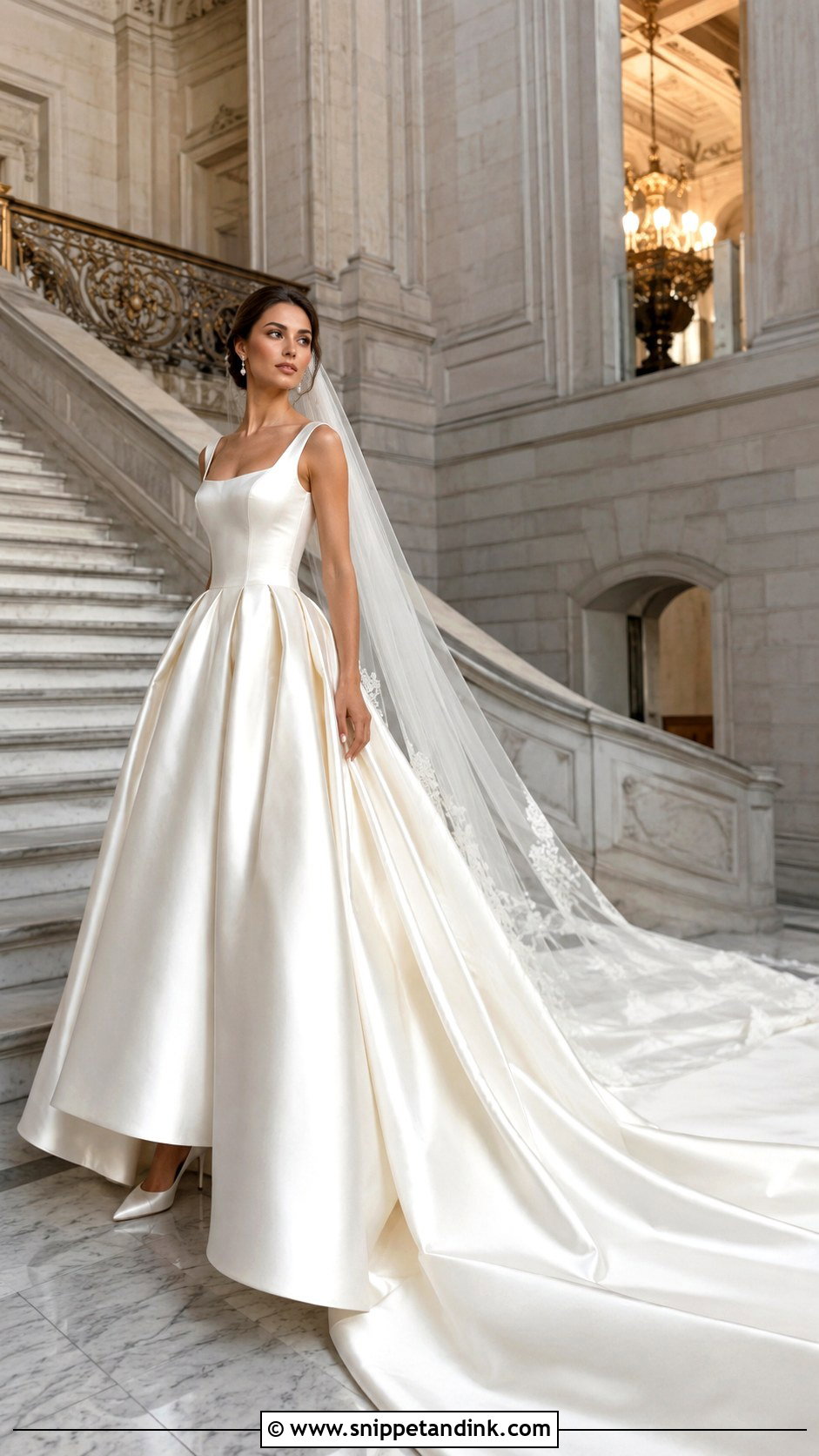 Cathedral Train Wedding Dress - Snippet and Ink - 25 Long Train Wedding Dresses