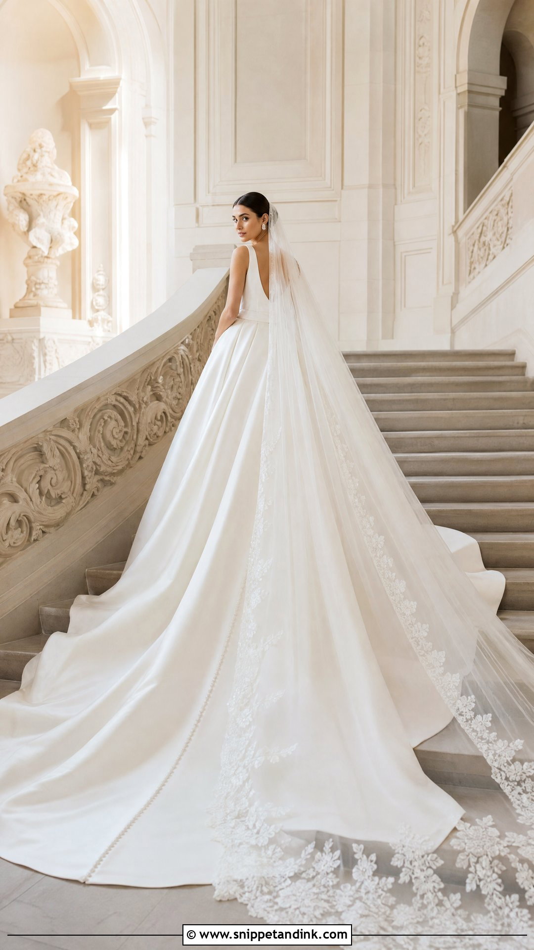 Cathedral Train Wedding Dress - Snippet and Ink - 25 Regal Wedding Dress Ideas