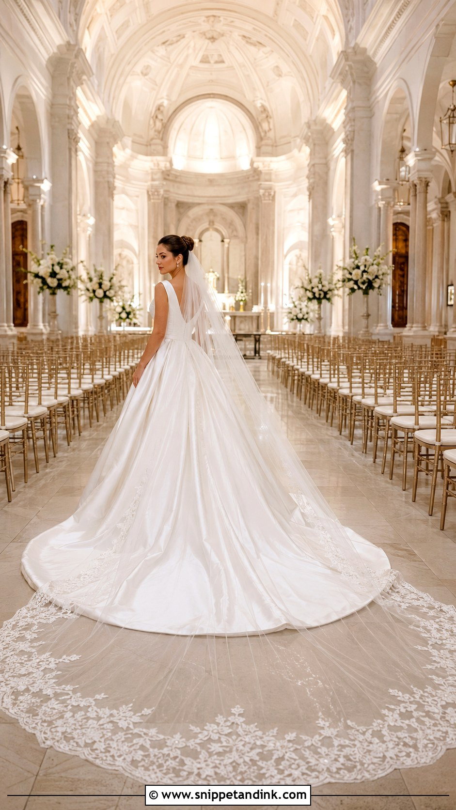 Cathedral Train Wedding Dress - Snippet and Ink - 20 Classic Elegant Timeless Wedding Dress Ideas