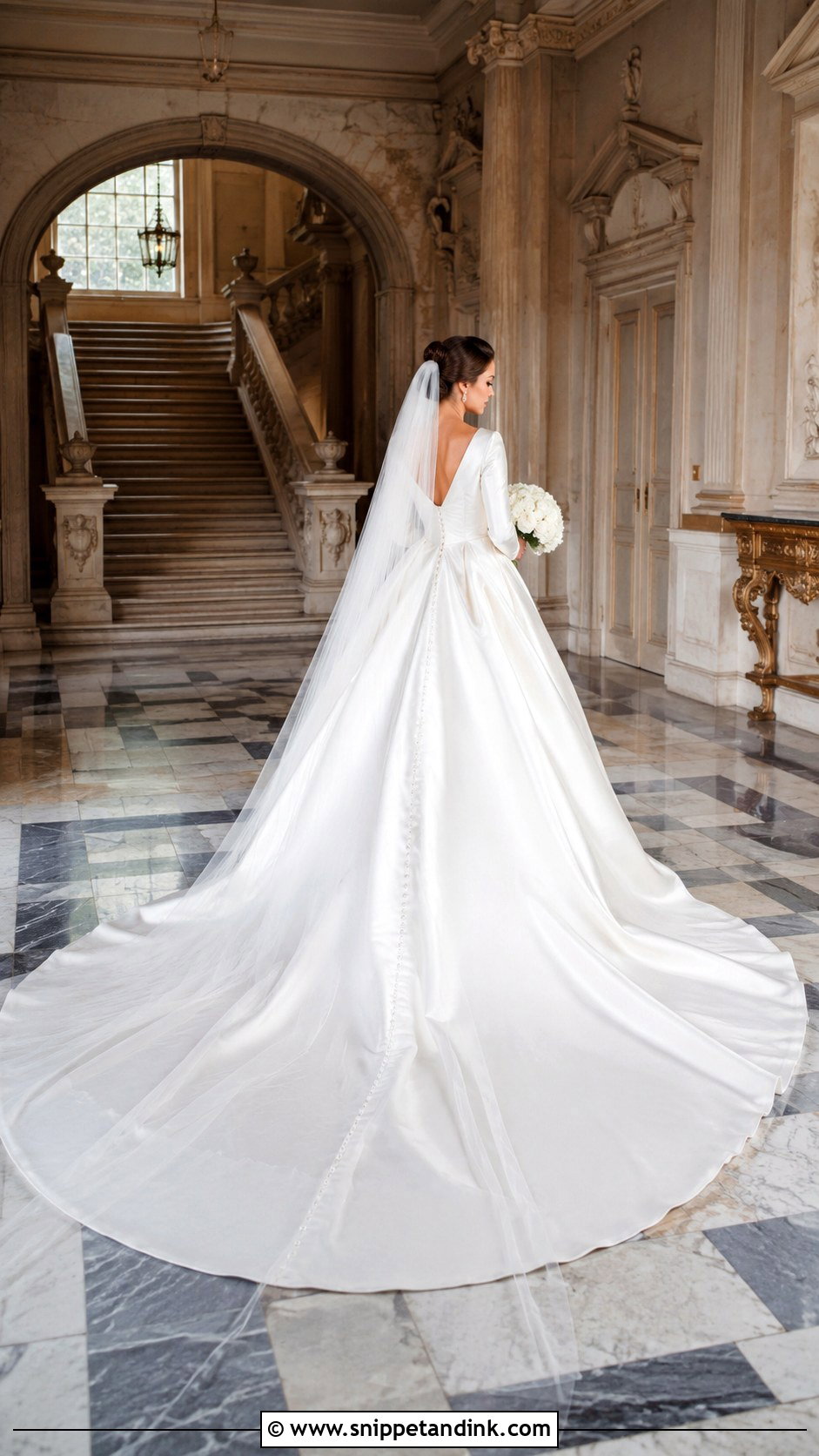 Cathedral Train Wedding Dress - Snippet and Ink - 20 Classical Wedding Dress Ideas