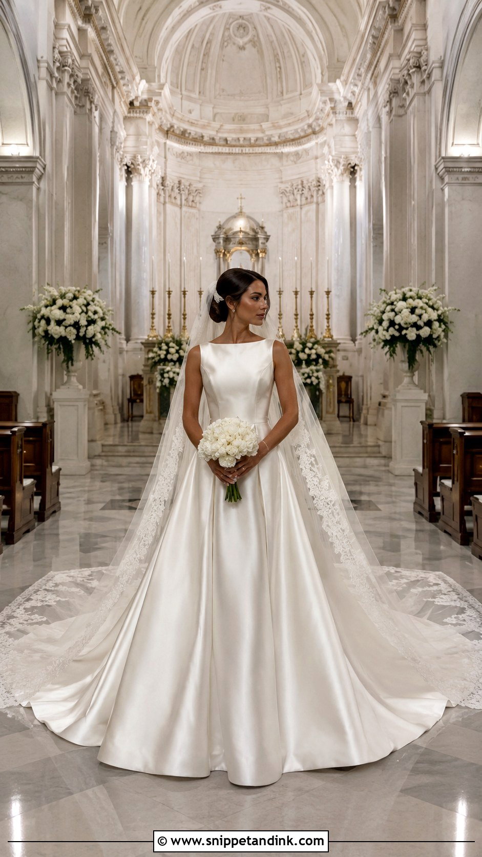Cathedral Train Wedding Dress - Snippet and Ink - 20 Italy Wedding Dresses