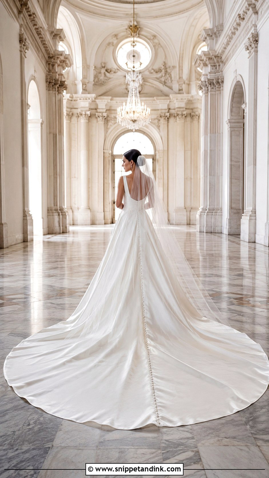 Cathedral Train Wedding Dress - Snippet and Ink - 20 Grand Wedding Dress Ideas