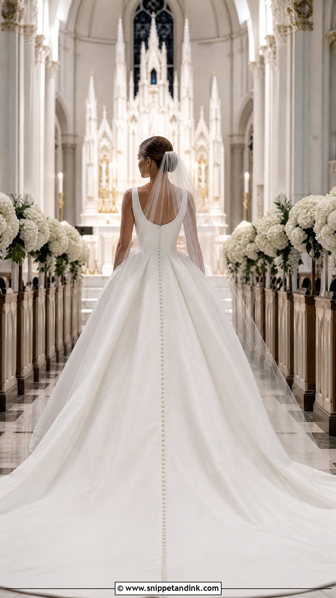 Cathedral Train Wedding Dress With Buttons - Snippet and Ink - 20 Wedding Dress Buttons Down Back Ideas
