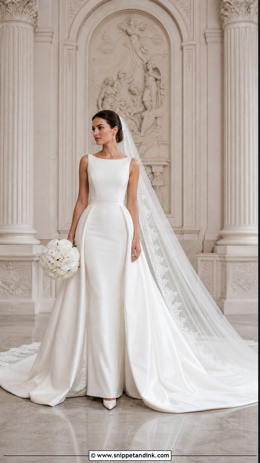 Cathedral Train Wedding Dress With Detachable Overskirt - Snippet and Ink - 20 Wedding Dress Detachable Skirt Ideas
